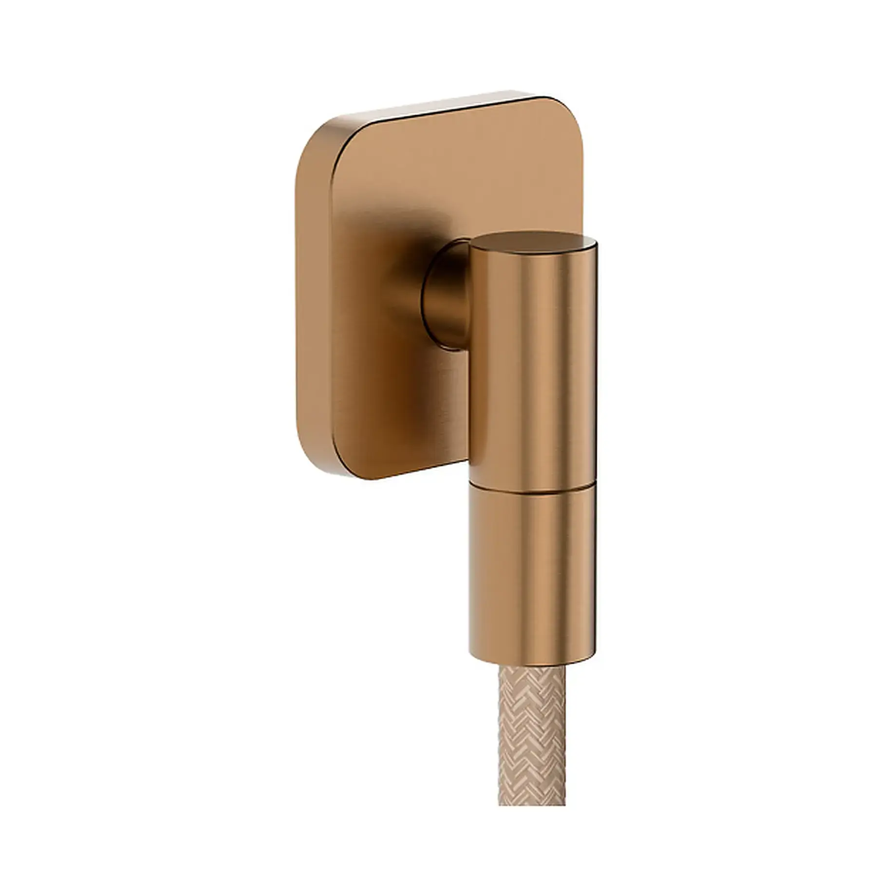 Шлангове під'єднання FixFit Fine Q Hansgrohe 28884140 Brushed Bronze — вид на білому тлі