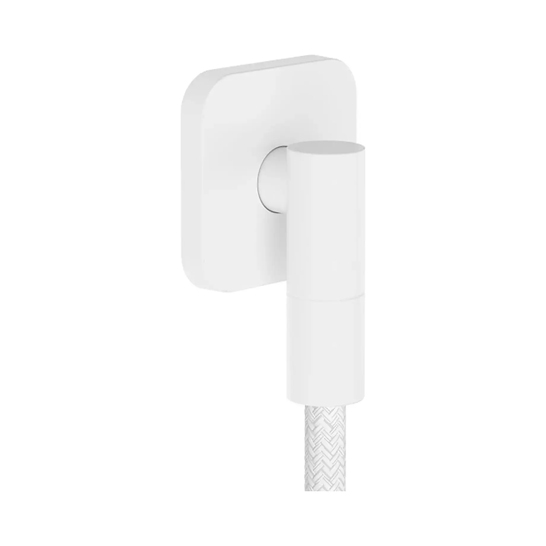 Шлангове під'єднання FixFit Fine Q Hansgrohe 28884700 Matt White — вид на білому тлі