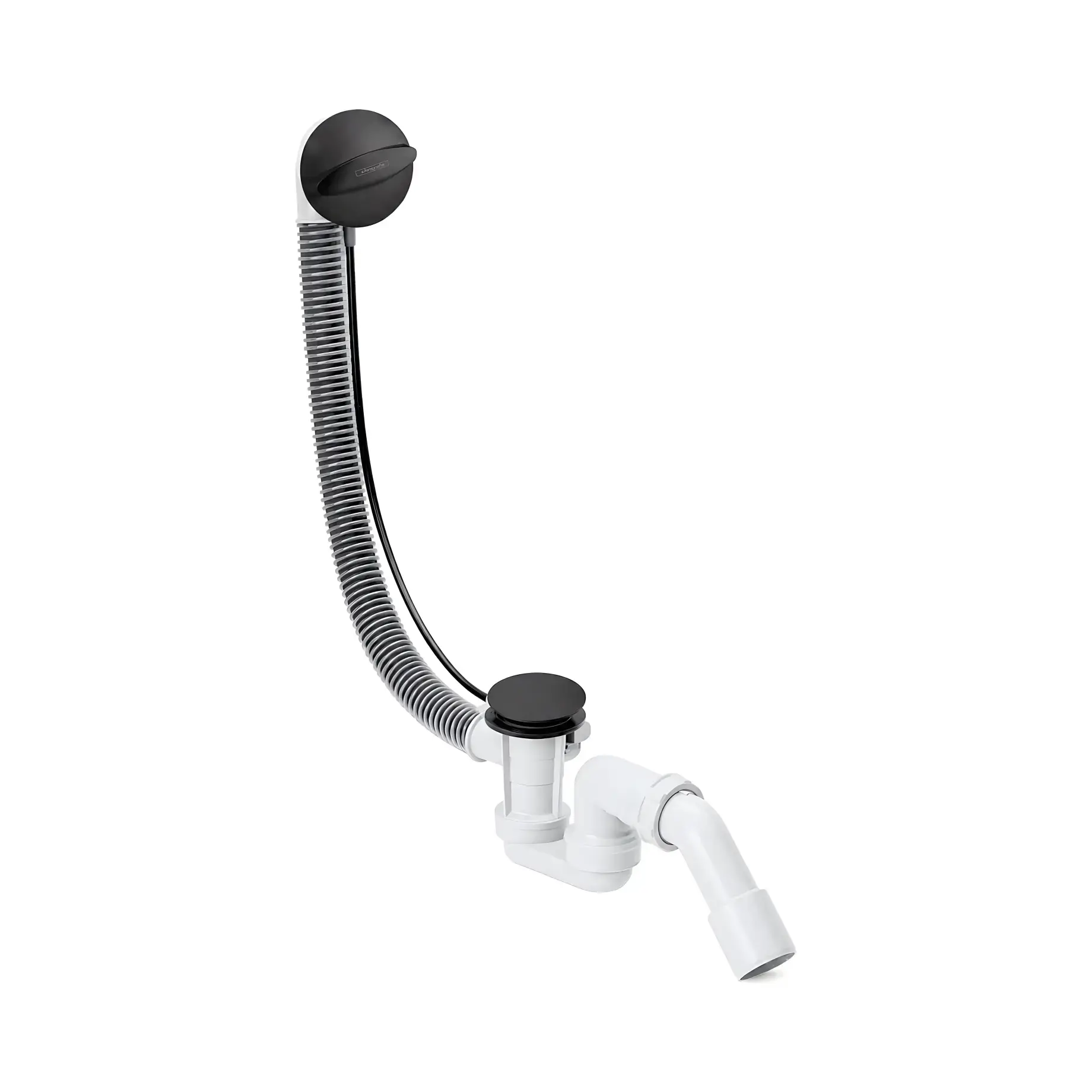 Сифон для ванни з накладкою Flexaplus Hansgrohe 58140180 + 58185670 — вид на білому тлі