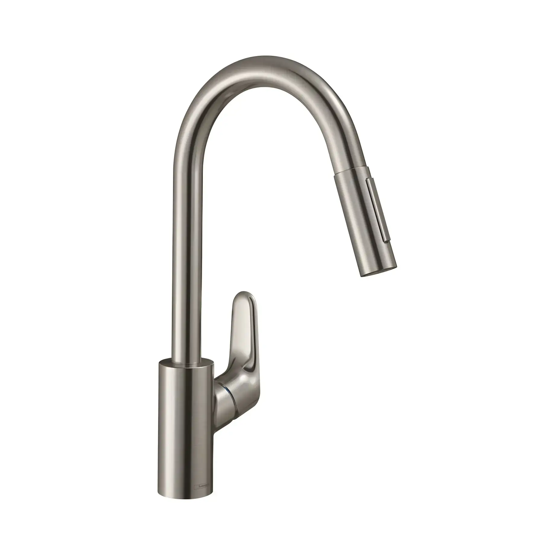 Змішувач для кухні Focus M41 Hansgrohe 31815800 Stainless Steel Finish — вид на білому тлі