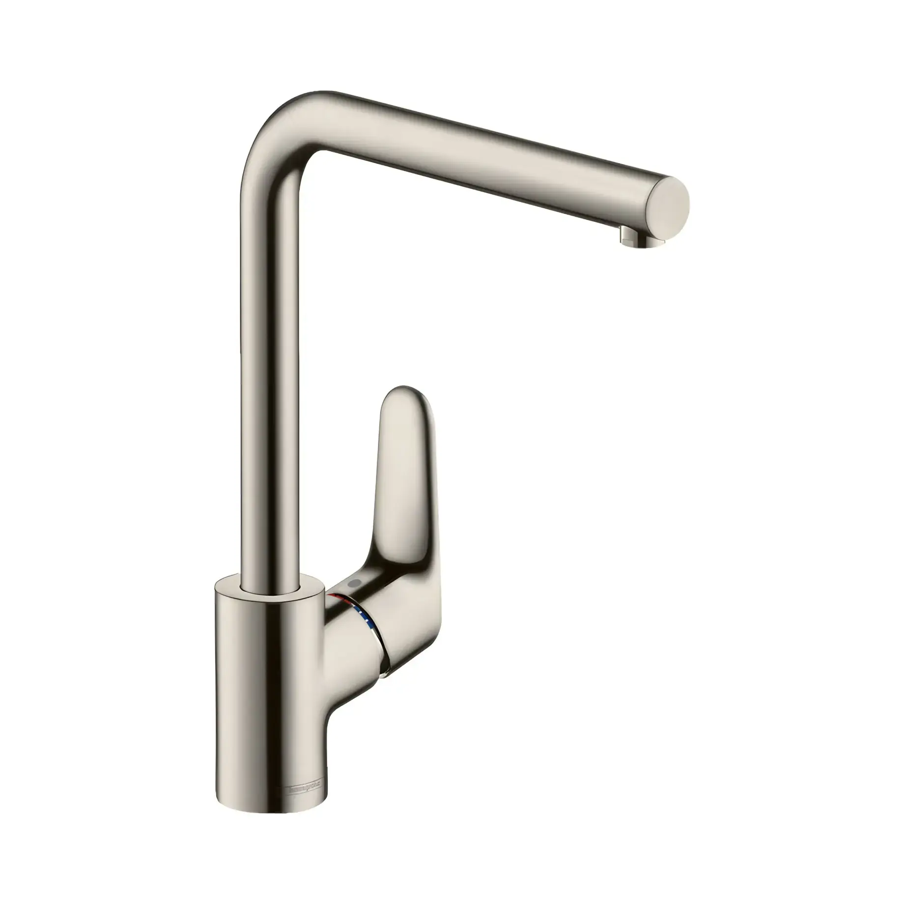 Змішувач для кухні Focus M41 Hansgrohe 31817800 Stainless Steel Finish — вид на білому тлі
