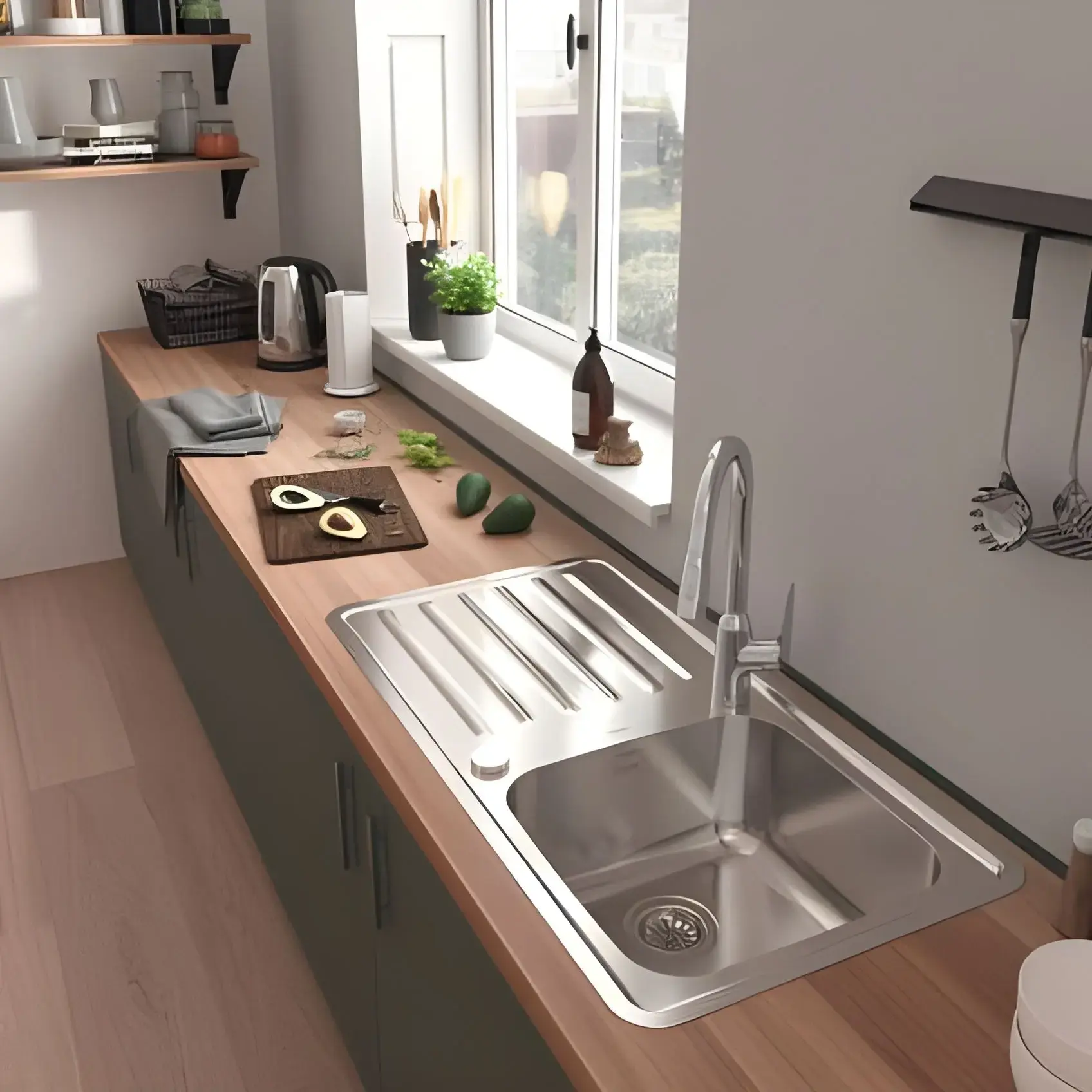 Смеситель для кухни Focus M42 Hansgrohe 71800000 — вид сзади