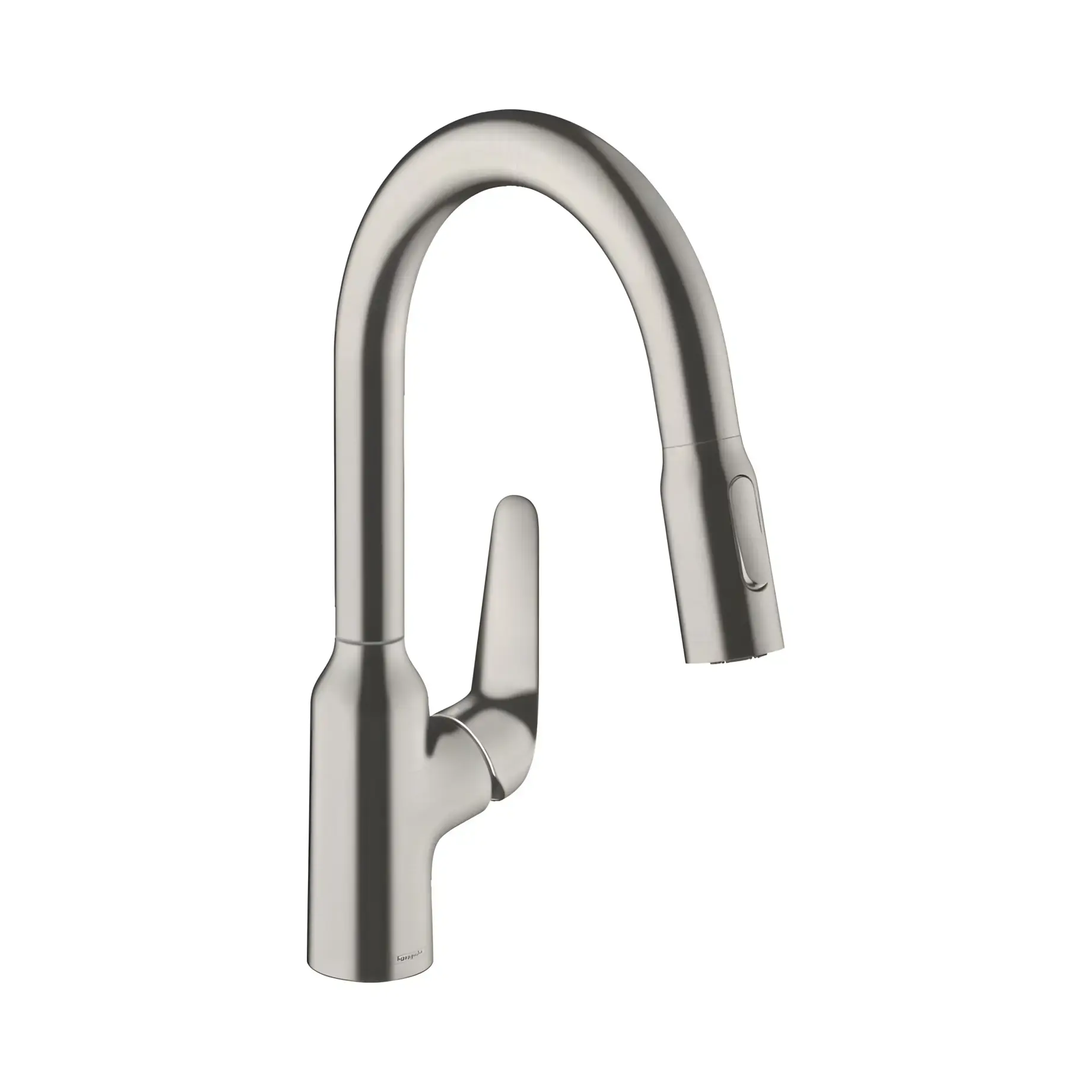 Змішувач для кухні Focus M42 Hansgrohe 71801800 Stainless Steel Finish — вид на білому тлі