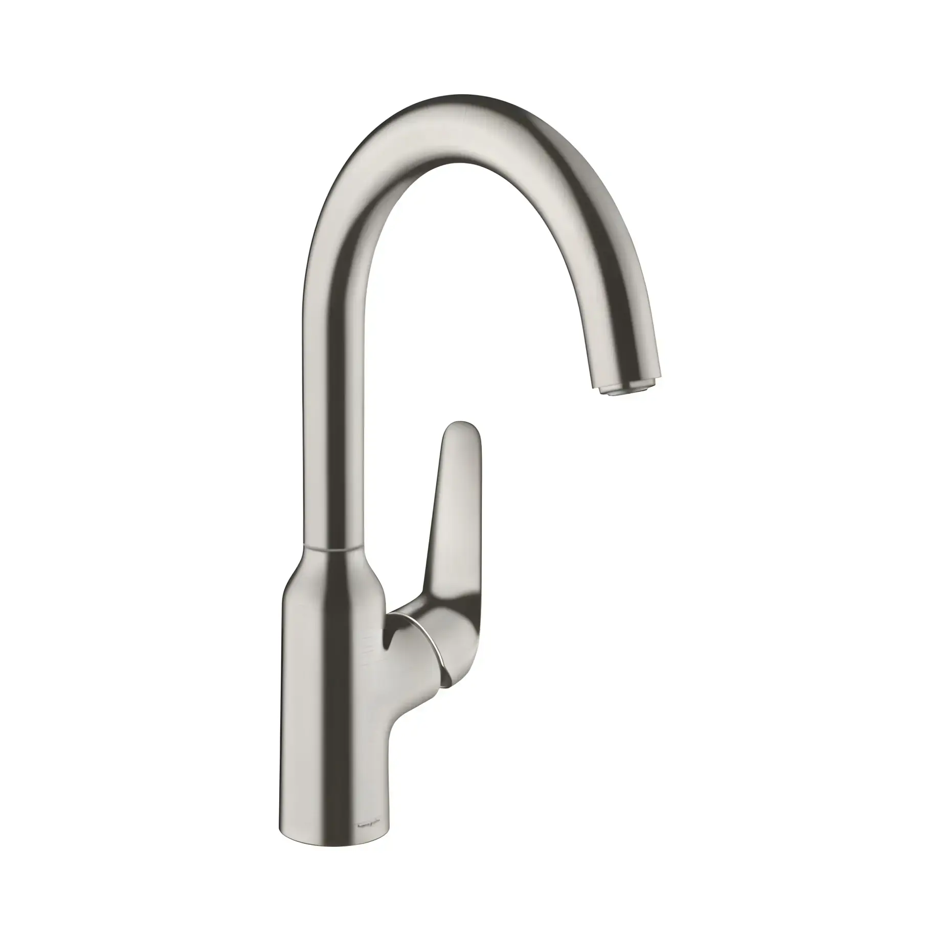Змішувач для кухні Focus M42 Hansgrohe 71802800 Stainless Steel Finish — вид на білому тлі