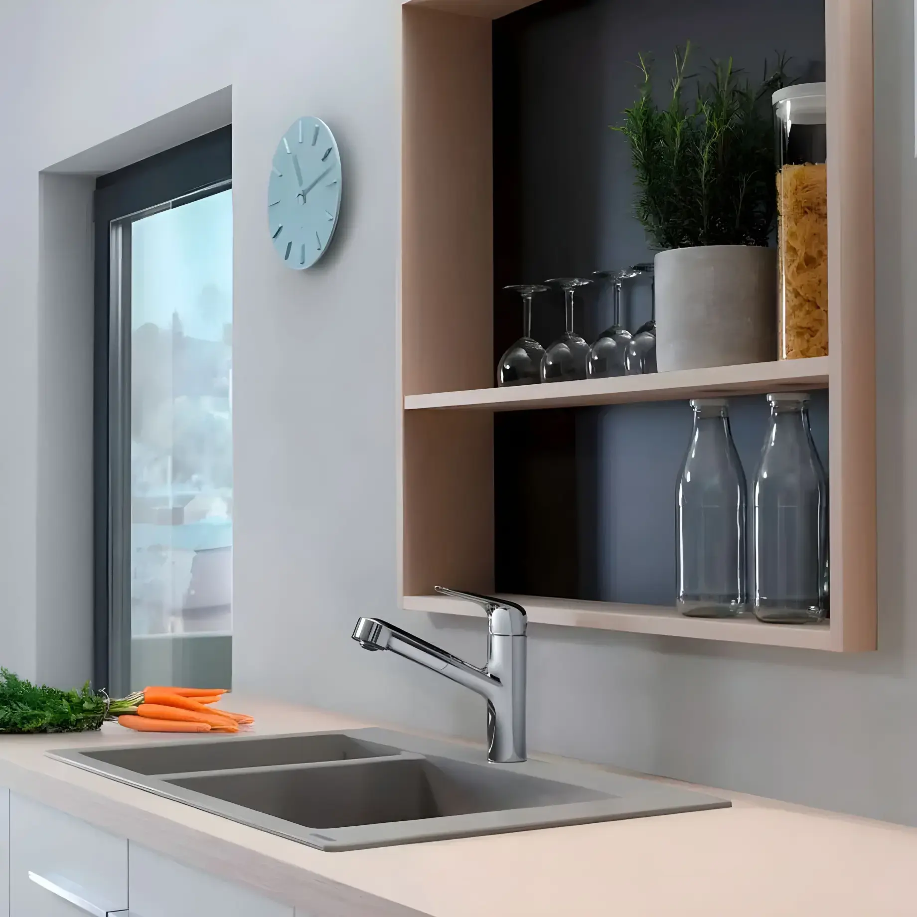 Змішувач для кухні Focus M42 Hansgrohe 71814000 Chrome — вид спереду