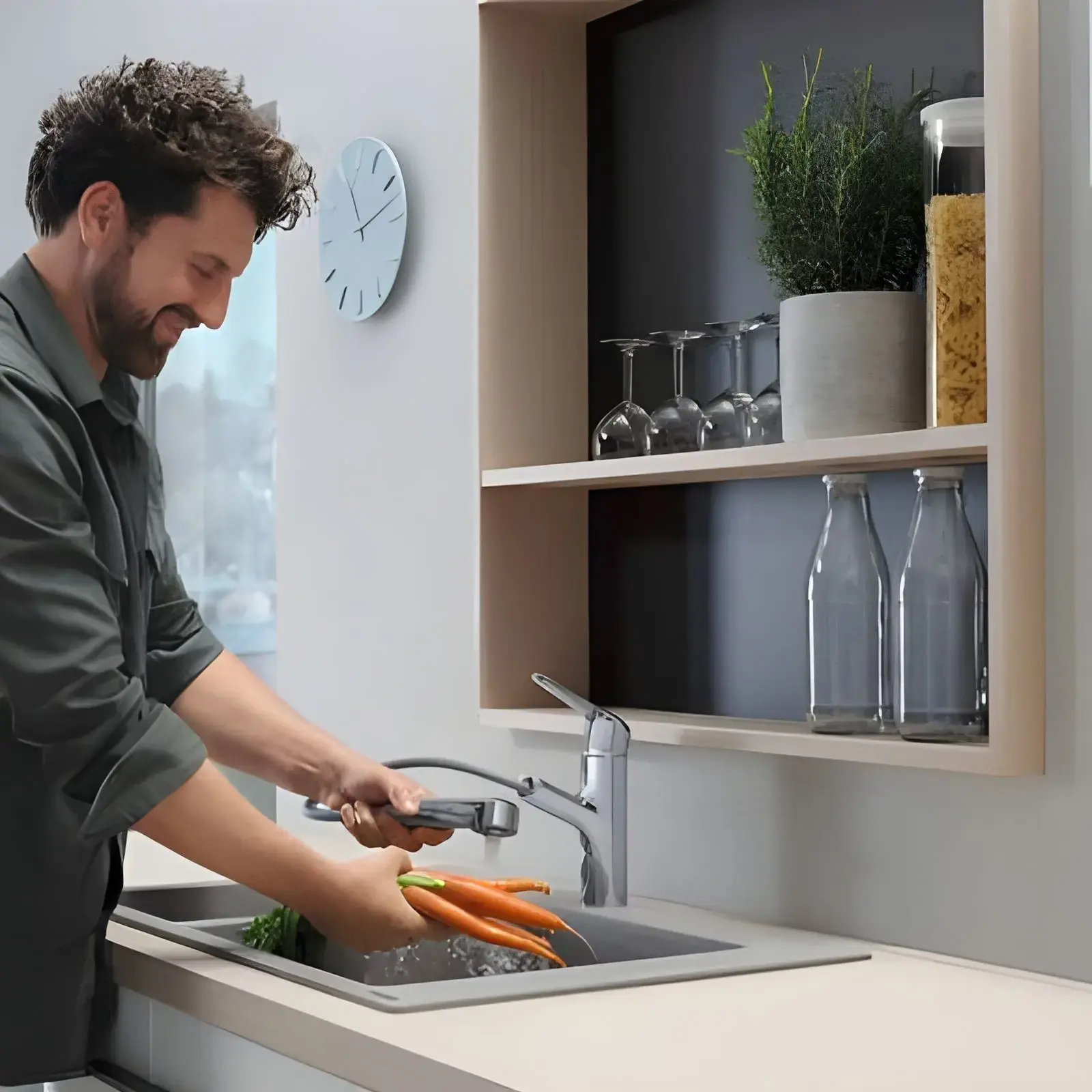 Змішувач для кухні Focus M42 Hansgrohe 71814000 Chrome — бічний ракурс