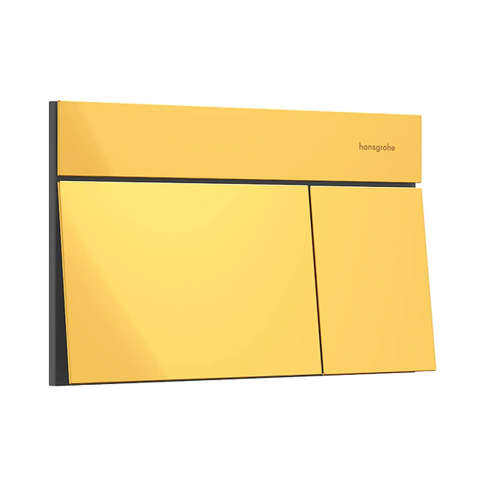 Змивна клавіша iFrame Element E Hansgrohe 66003990 Polished Gold Optic 23 х 15 х 2.8 см — вид на білому тлі