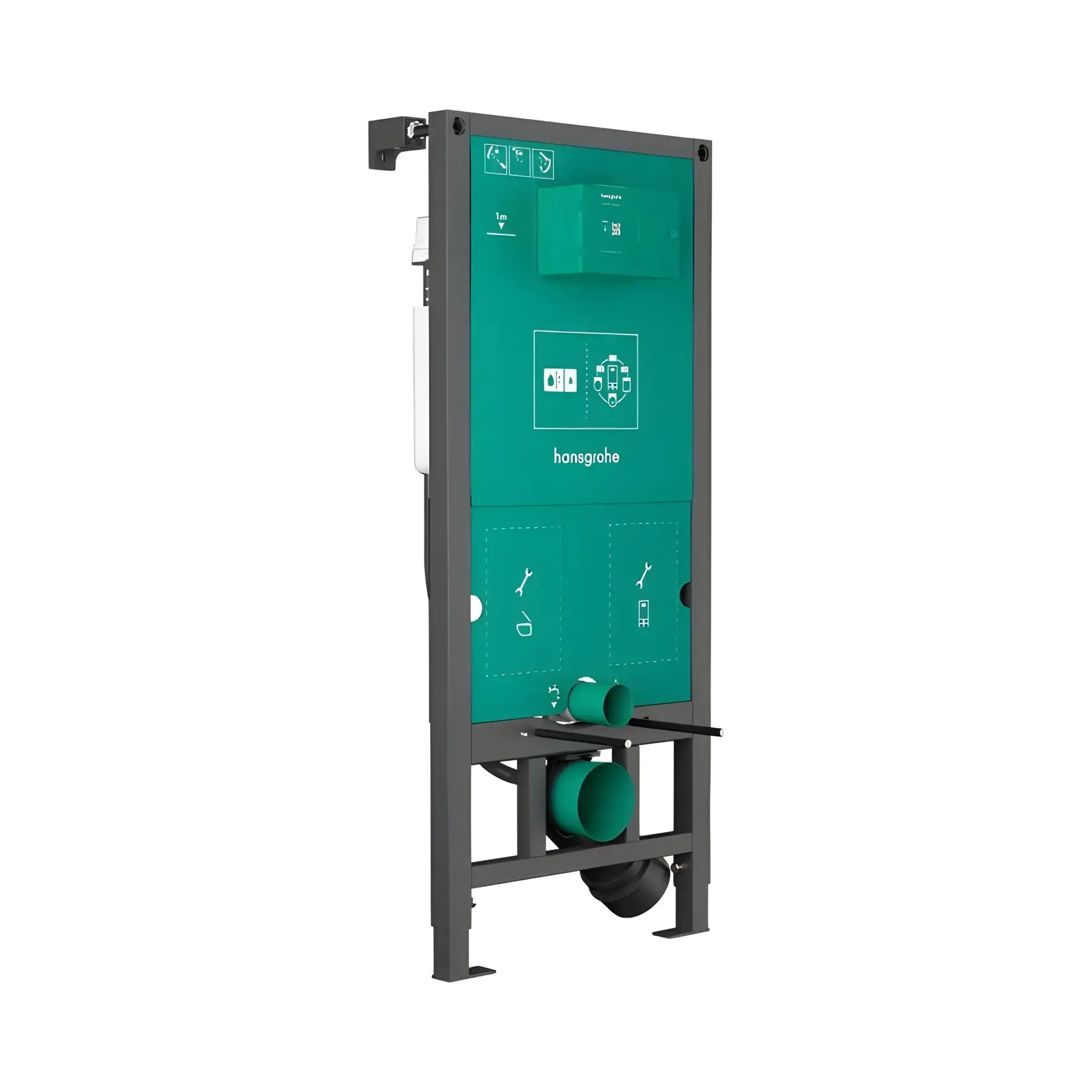 Інсталяція для унітазу iFrame Universal Hansgrohe 01022180 50 х 112 х 17 см — вид на білому тлі