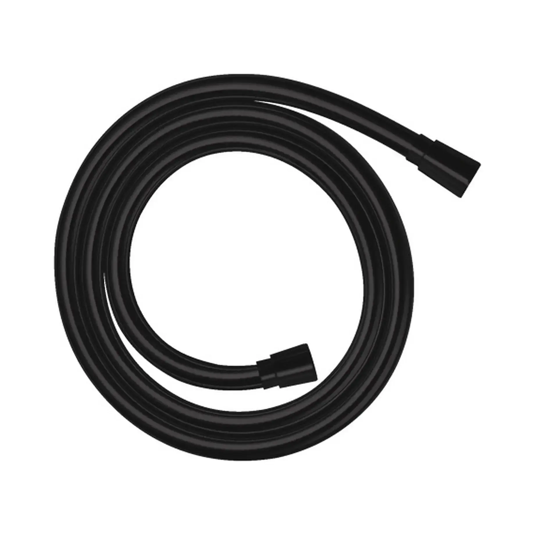 Шланг для душу 1,6 м Isiflex Hansgrohe 28276670 Matt Black — вид на білому тлі