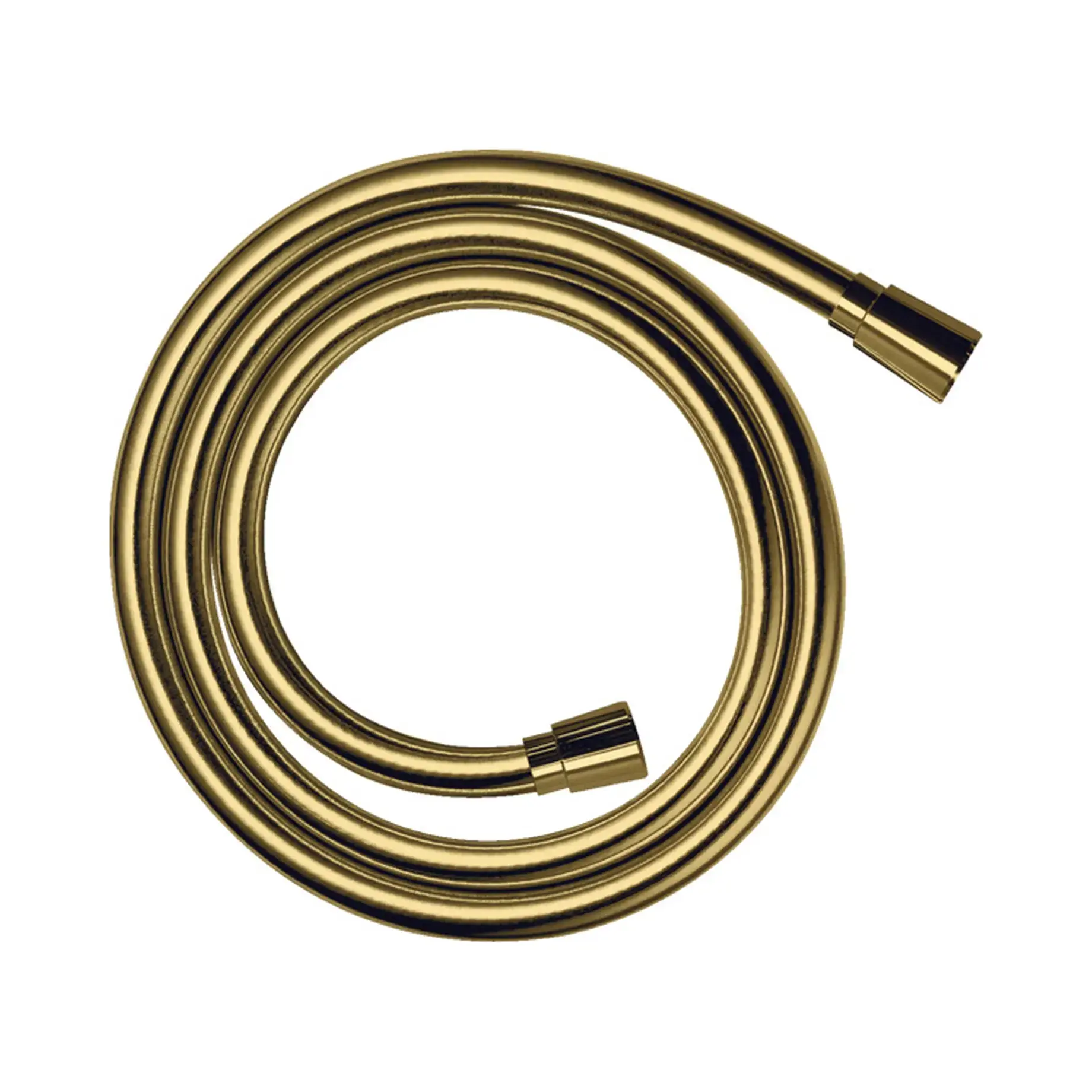 Шланг для душу 1,6 м Isiflex Hansgrohe 28276990 Polished Gold Optic — вид на білому тлі