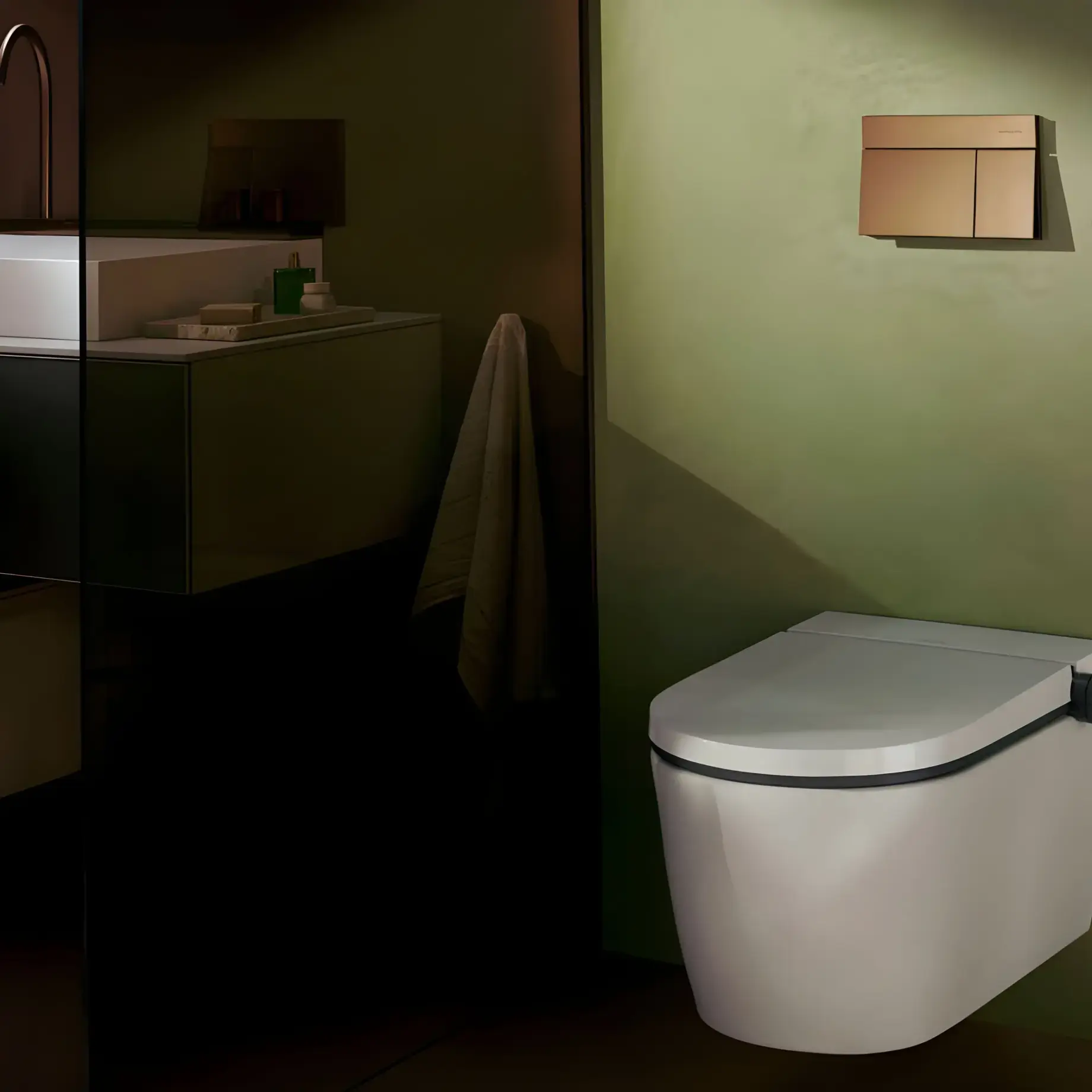 Унітаз-біде підвісний LavaPura Element S Hansgrohe 63021450 — вид ззаду