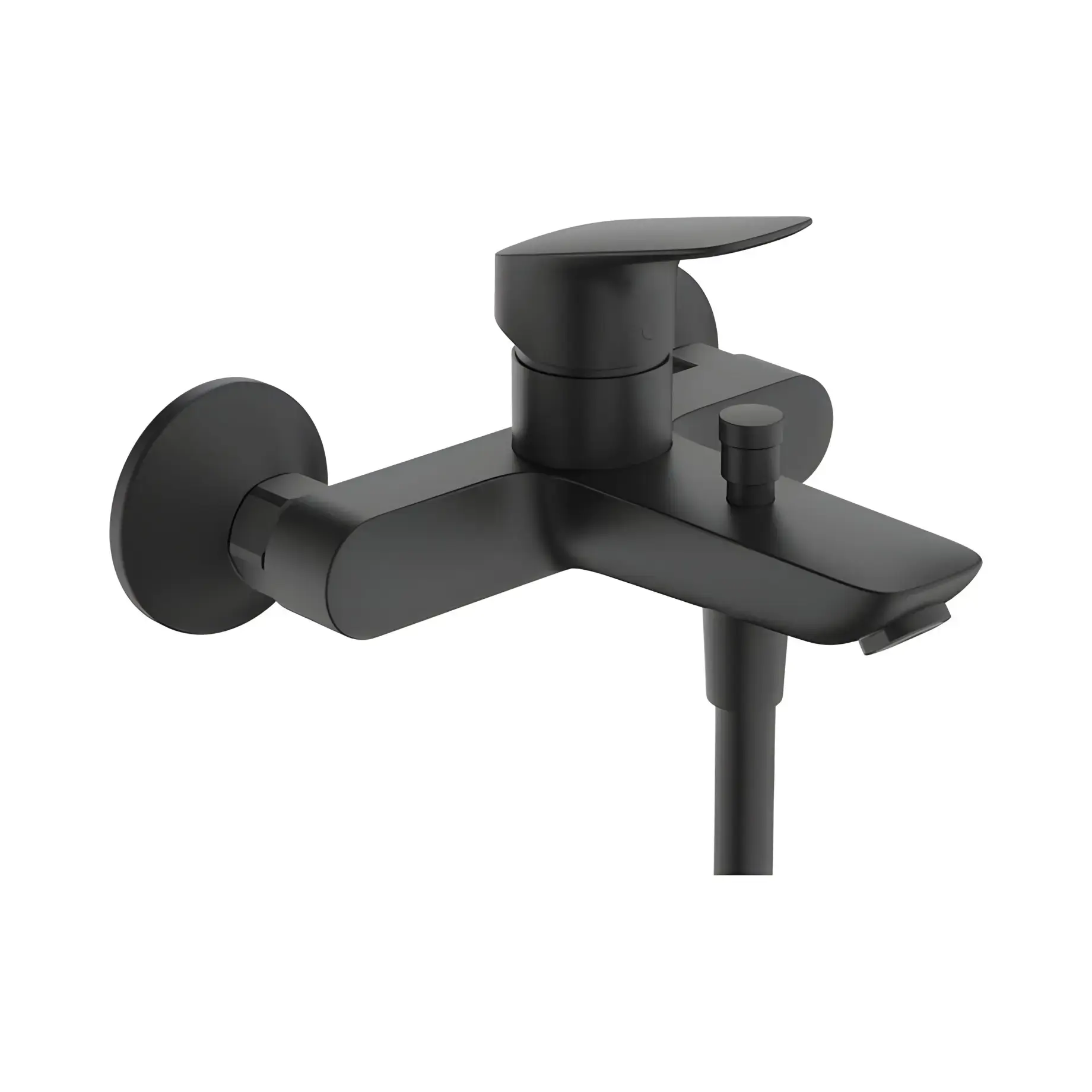 Змішувач для ванни Logis Hansgrohe 71400670 Matt Black — вид на білому тлі