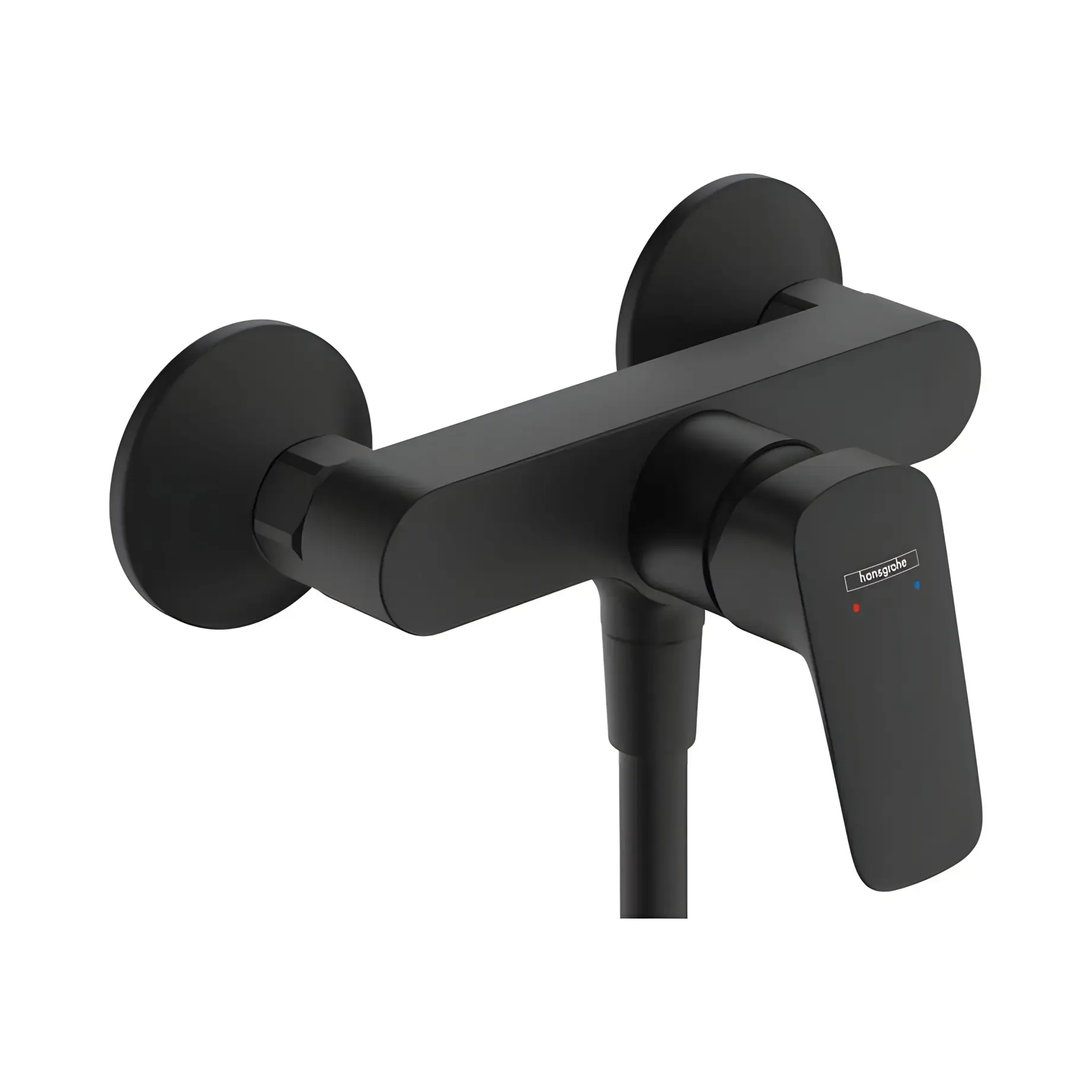 Змішувач для душу Logis Hansgrohe 71600670 Matt Black — вид на білому тлі