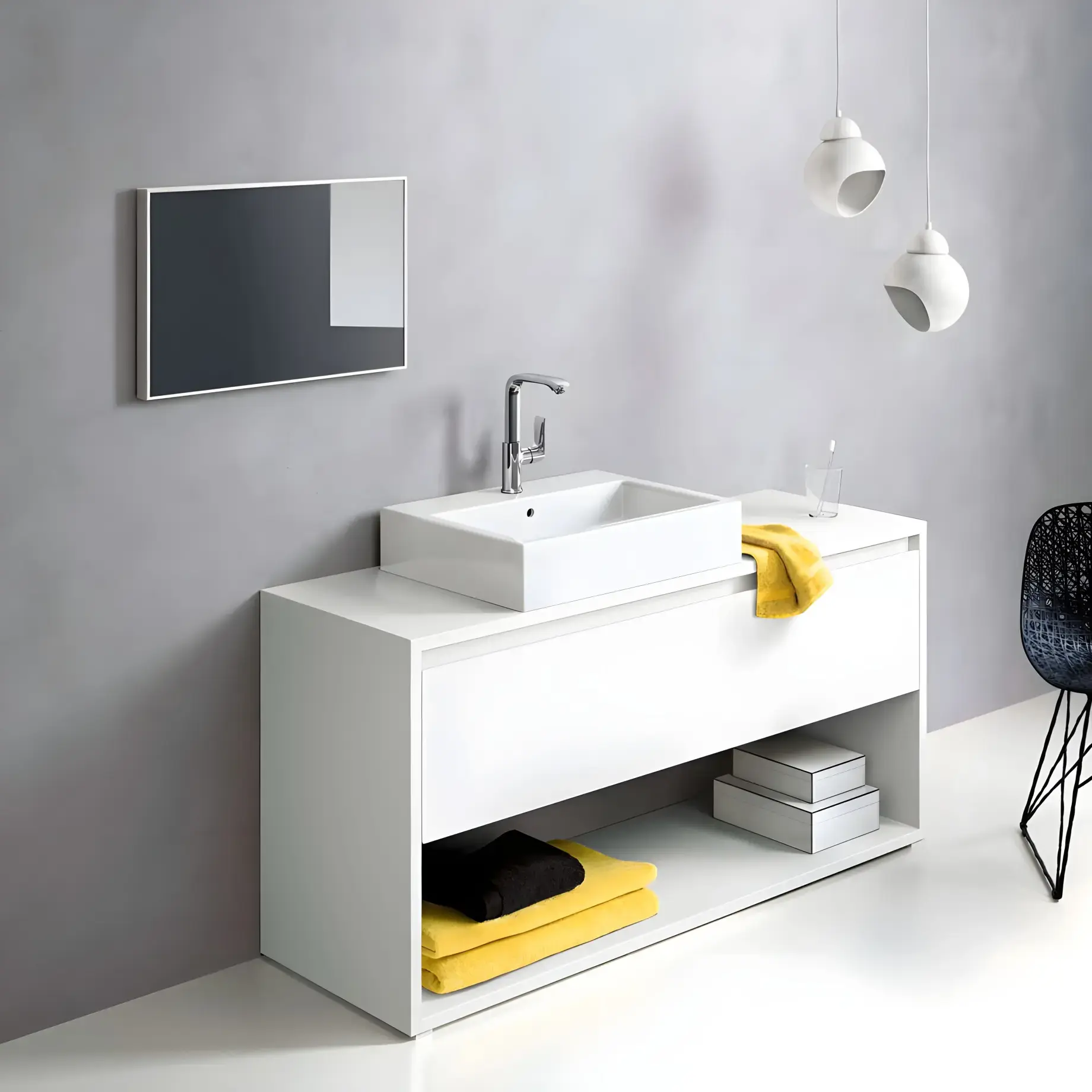 Змішувач для раковини Metris Hansgrohe 31081000 — бічний ракурс