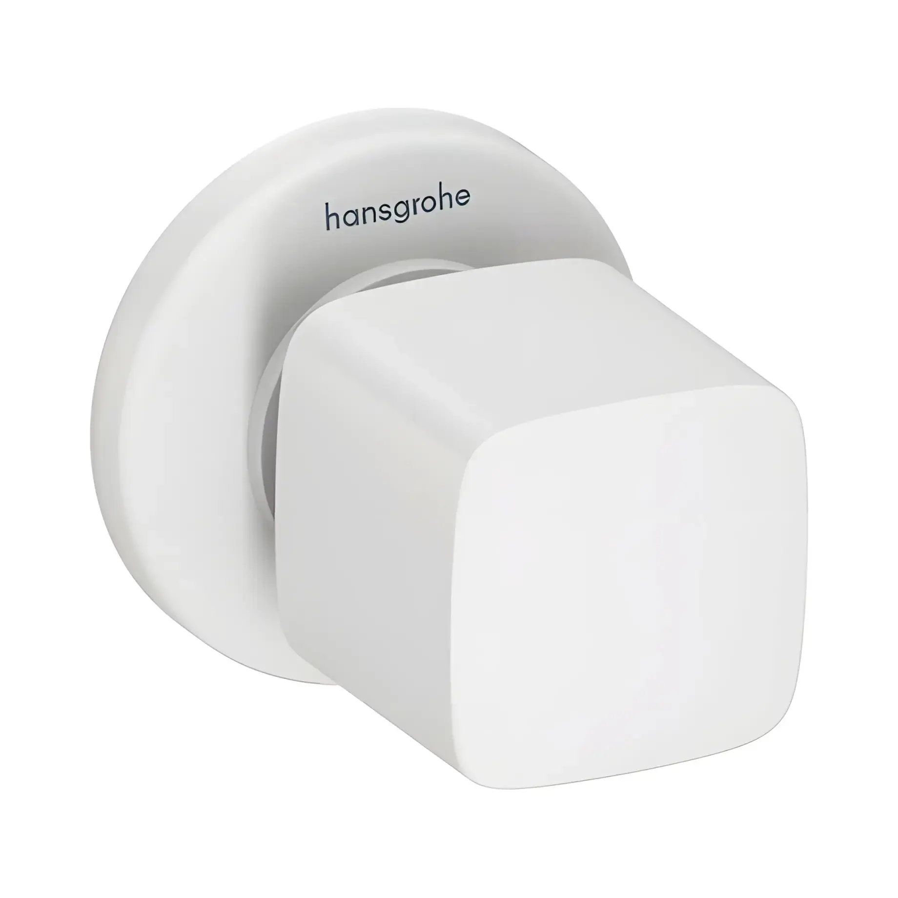 Запірний вентиль Е Metris Hansgrohe 31677700 White Matt — вид на білому тлі