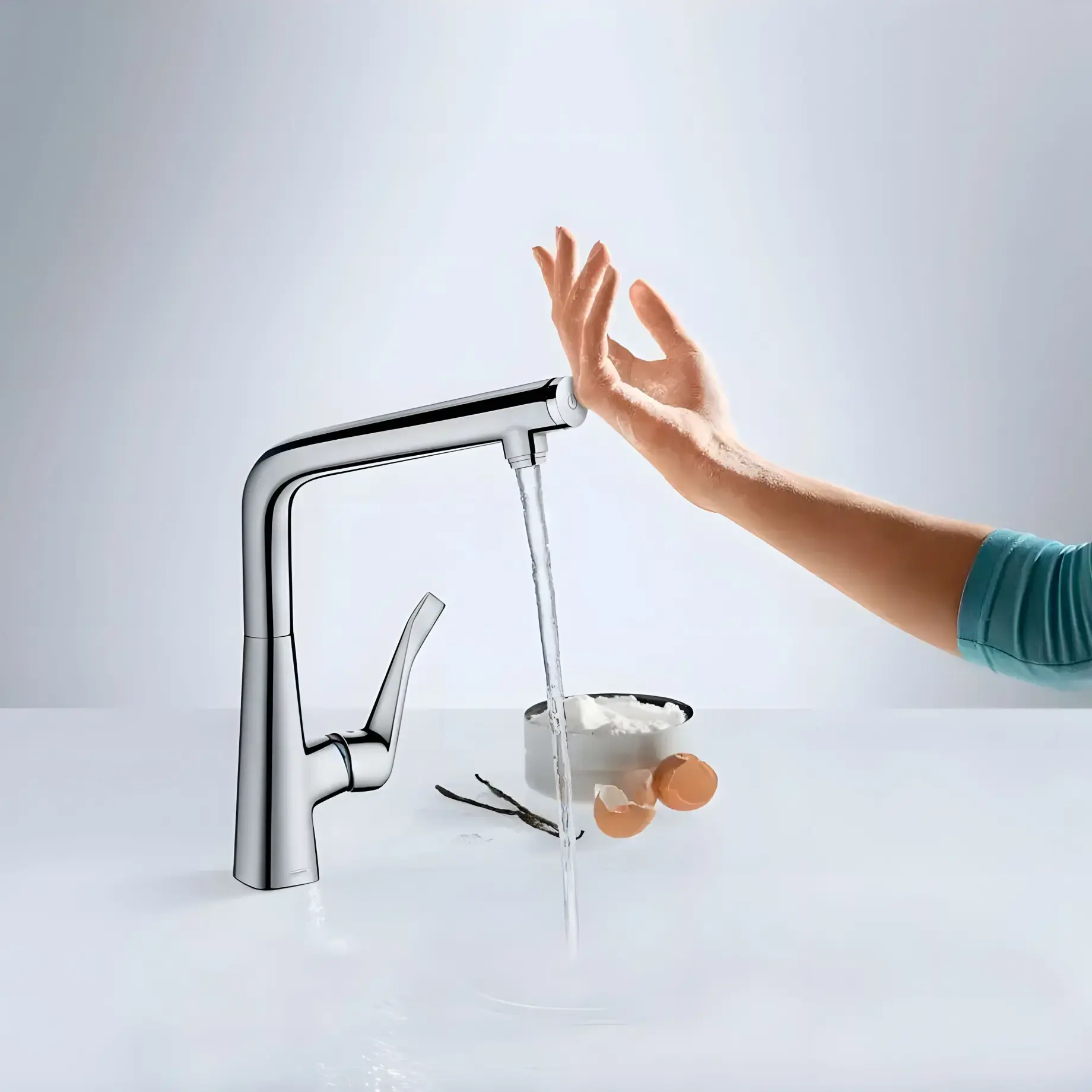 Змішувач для кухні Metris Select M71 Hansgrohe 14883000 Chrome — вид згори