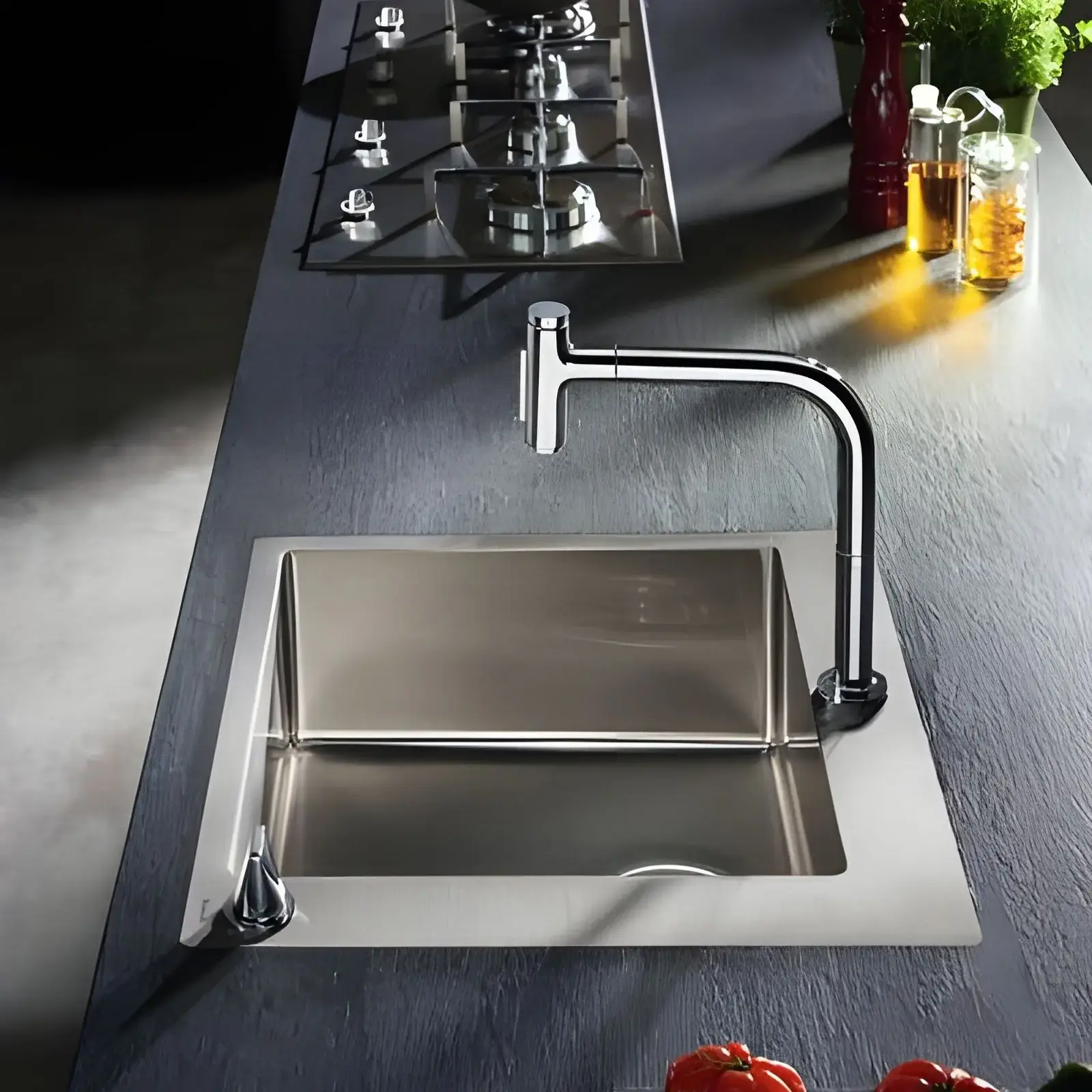 Смеситель для кухни Metris Select M71 Hansgrohe 73818000 — вид сверху