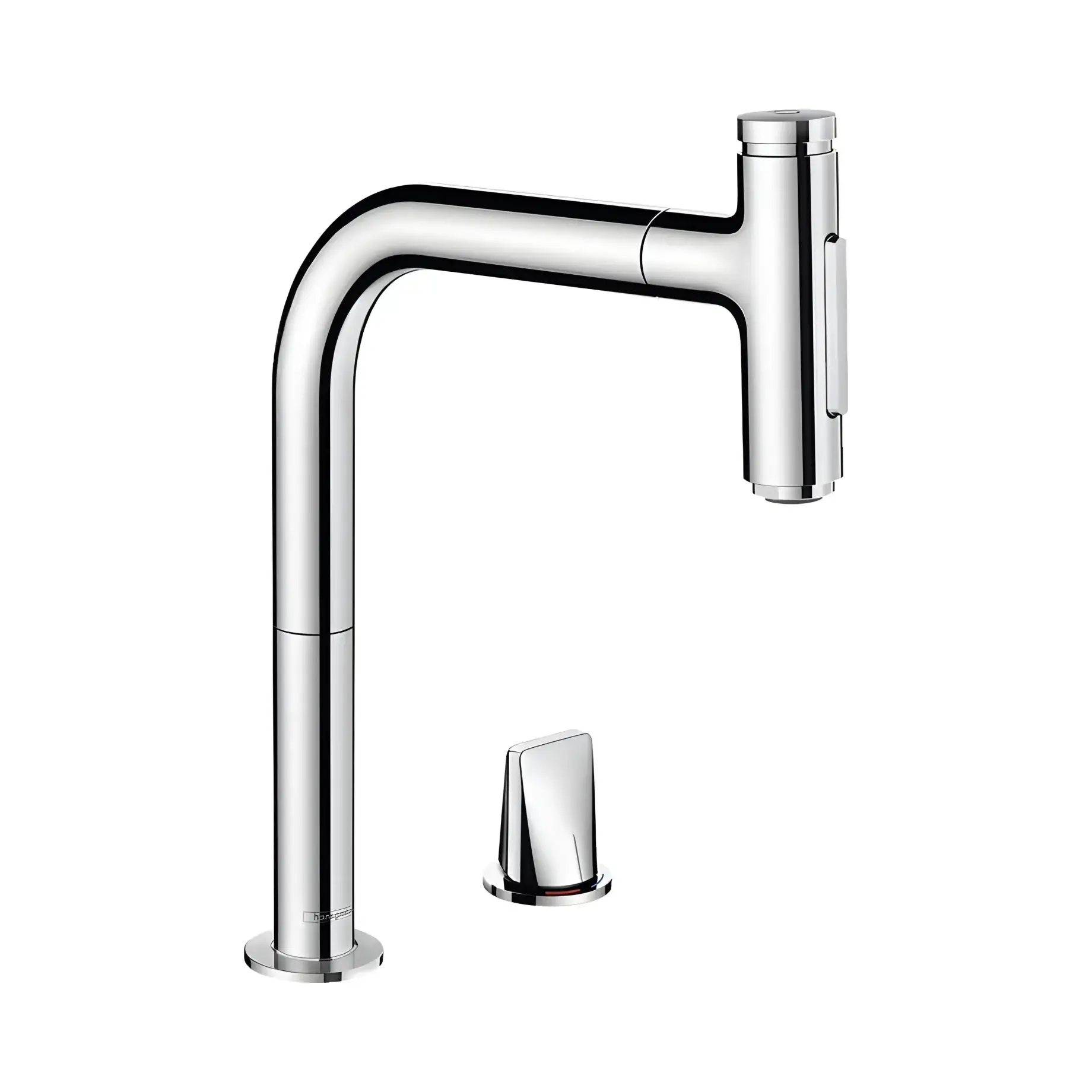 Змішувач для кухні Metris Select M71 Hansgrohe 73819000 Chrome — вид на білому тлі