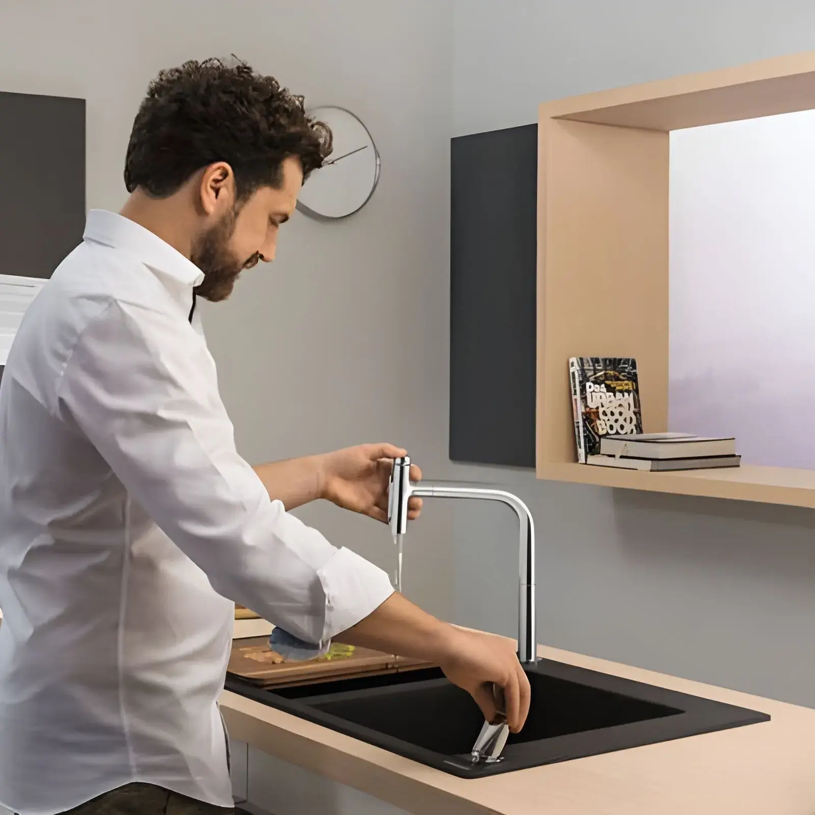 Змішувач для кухні Metris Select M71 Hansgrohe 73819000 Chrome — вид спереду