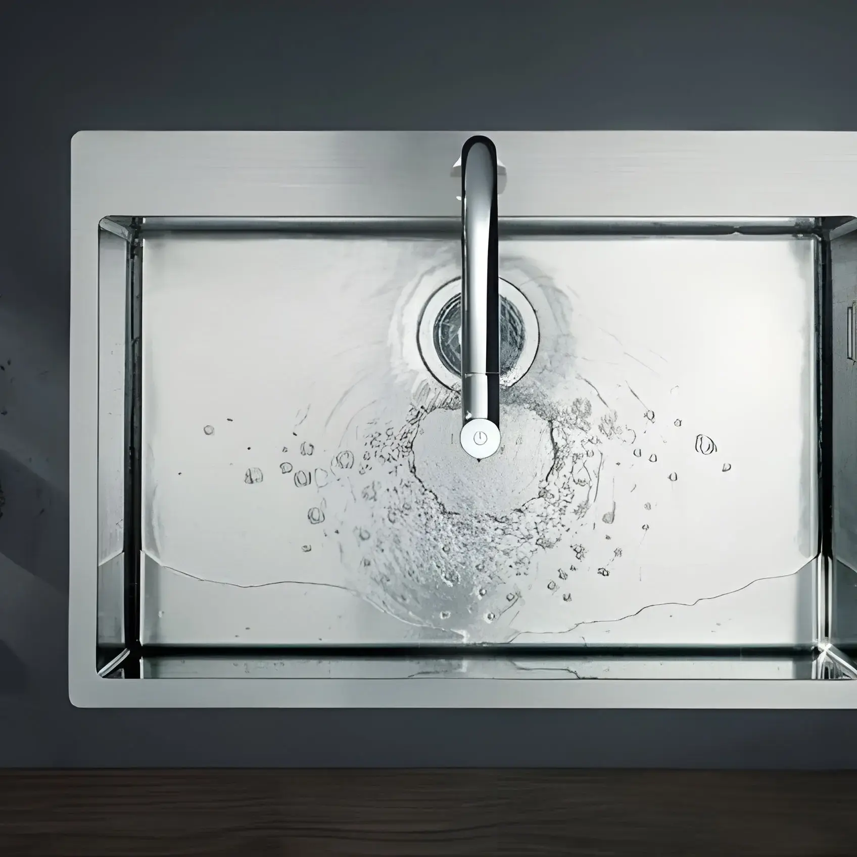 Змішувач для кухні Metris Select M71 Hansgrohe 73819000 Chrome — в інтерʼєрі ванної кімнати