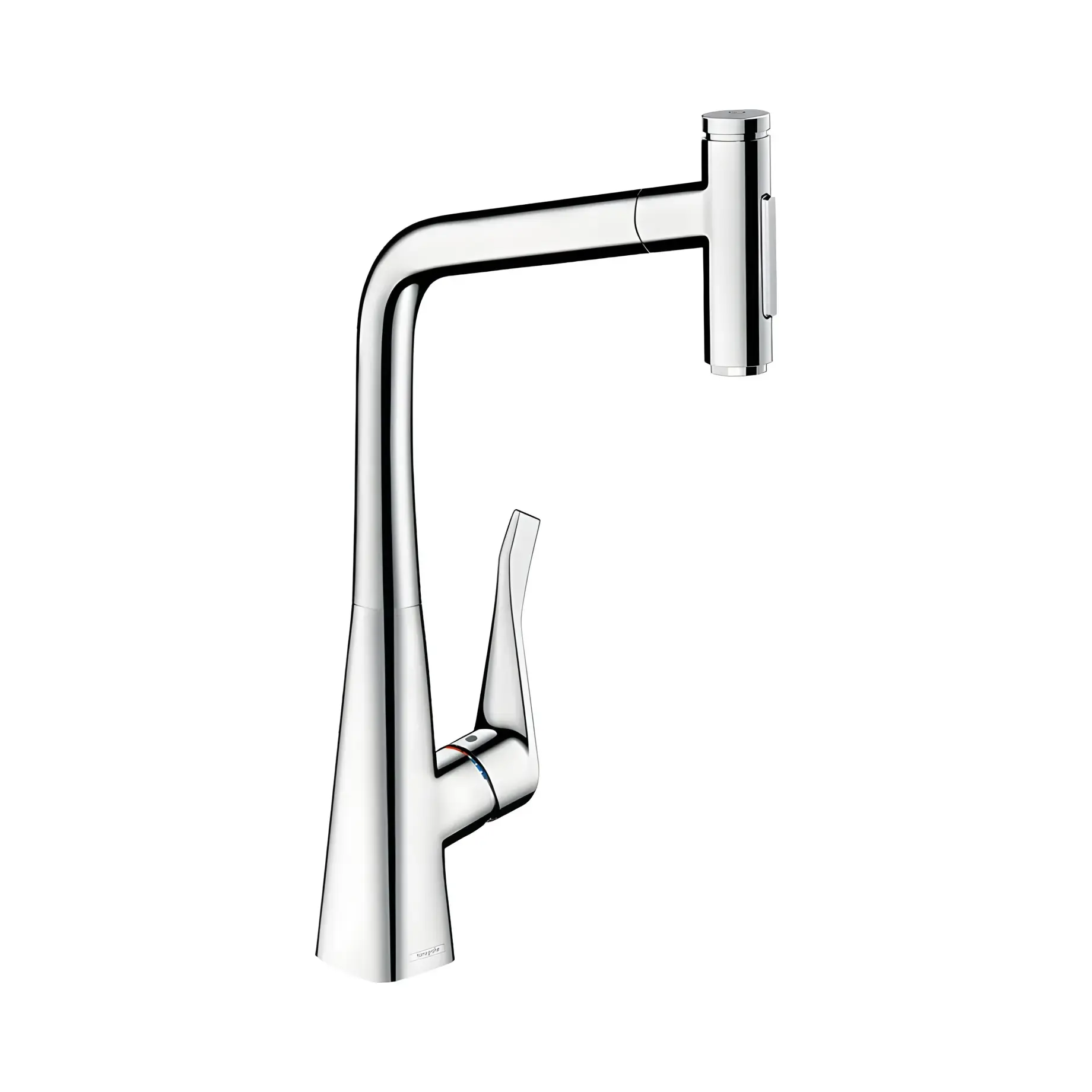 Змішувач для кухні Metris Select M71 Hansgrohe 73820000 Chrome — вид на білому тлі