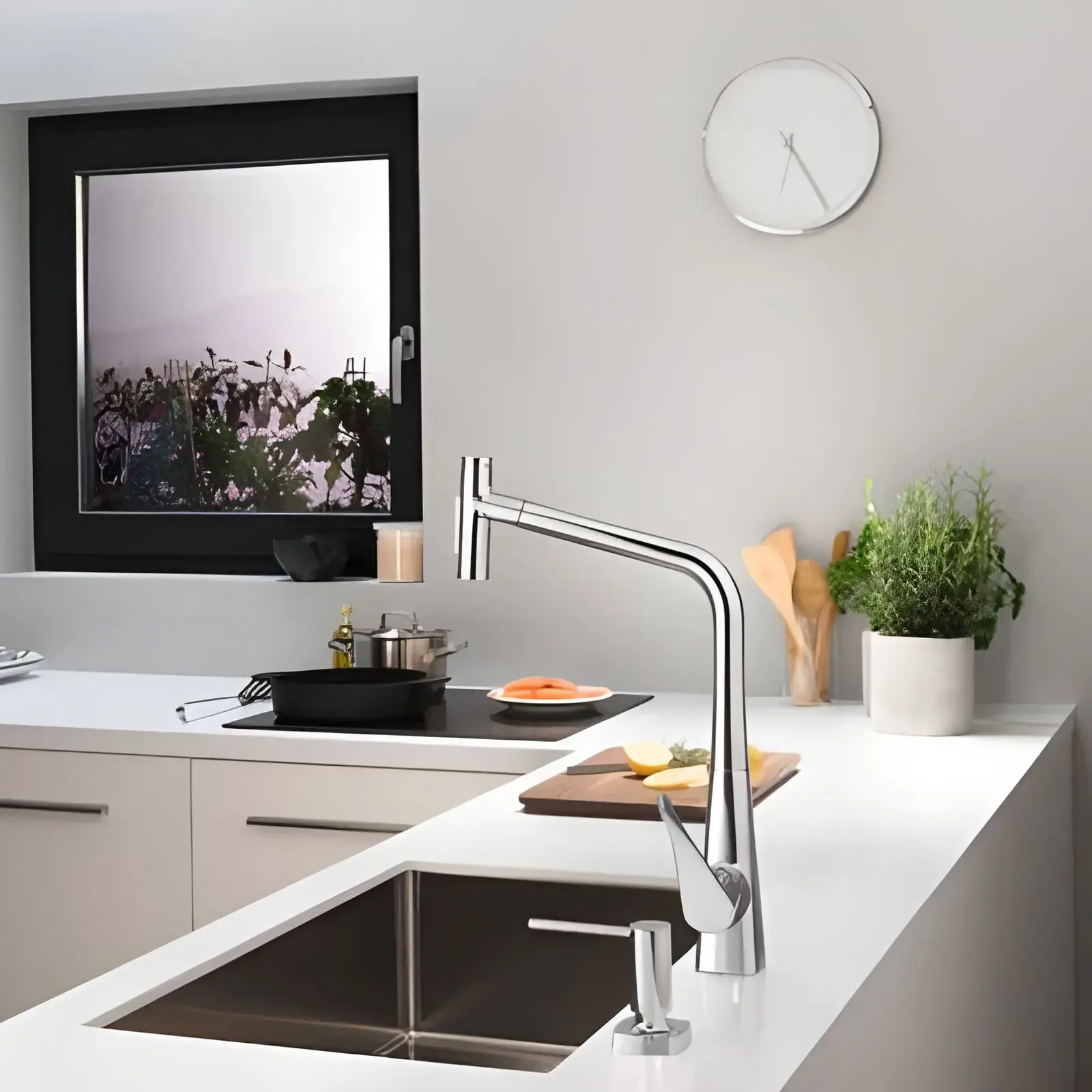 Змішувач для кухні Metris Select M71 Hansgrohe 73820000 Chrome — вид спереду