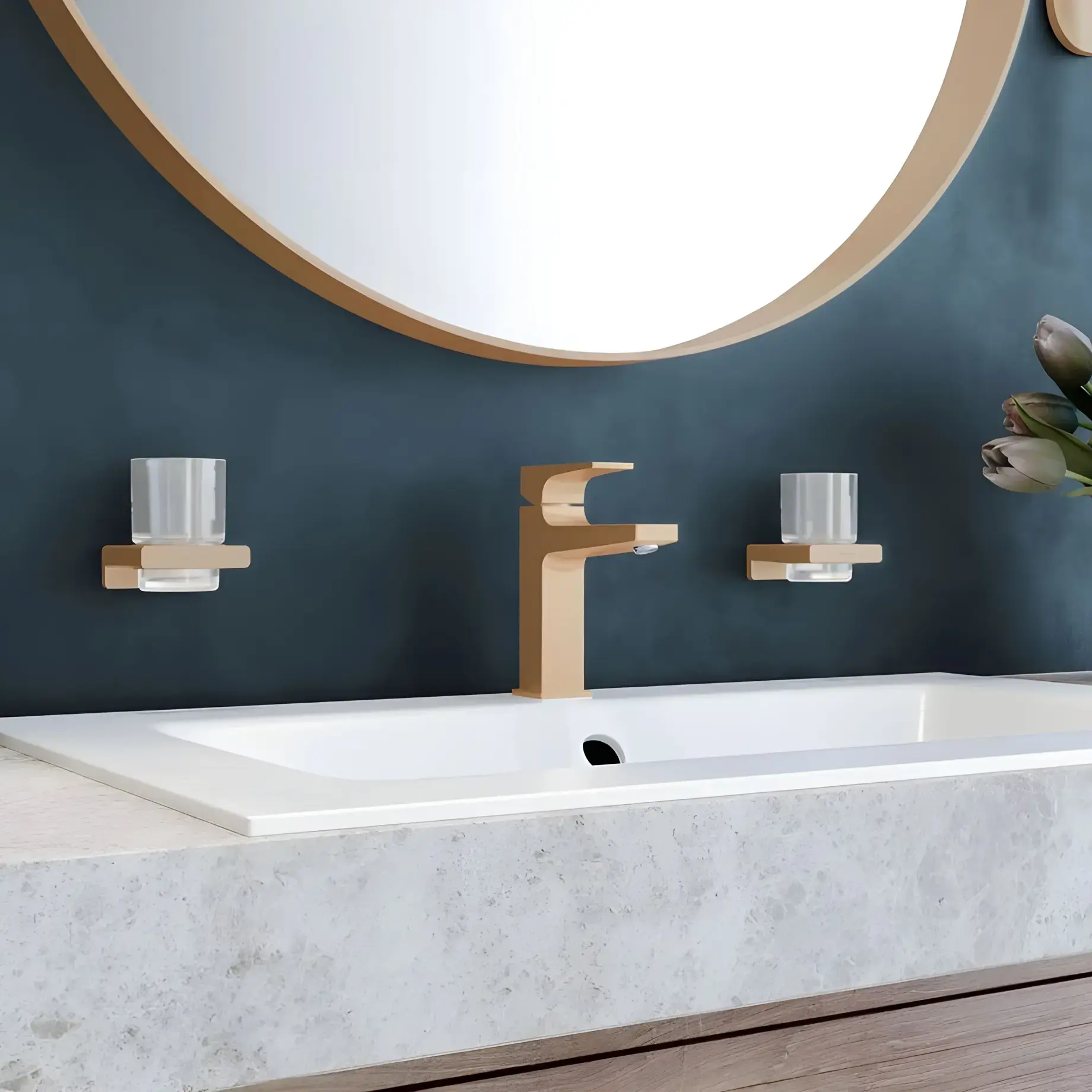 Змішувач для раковини Metropol Hansgrohe 32507140 Brushed Bronze — вид згори