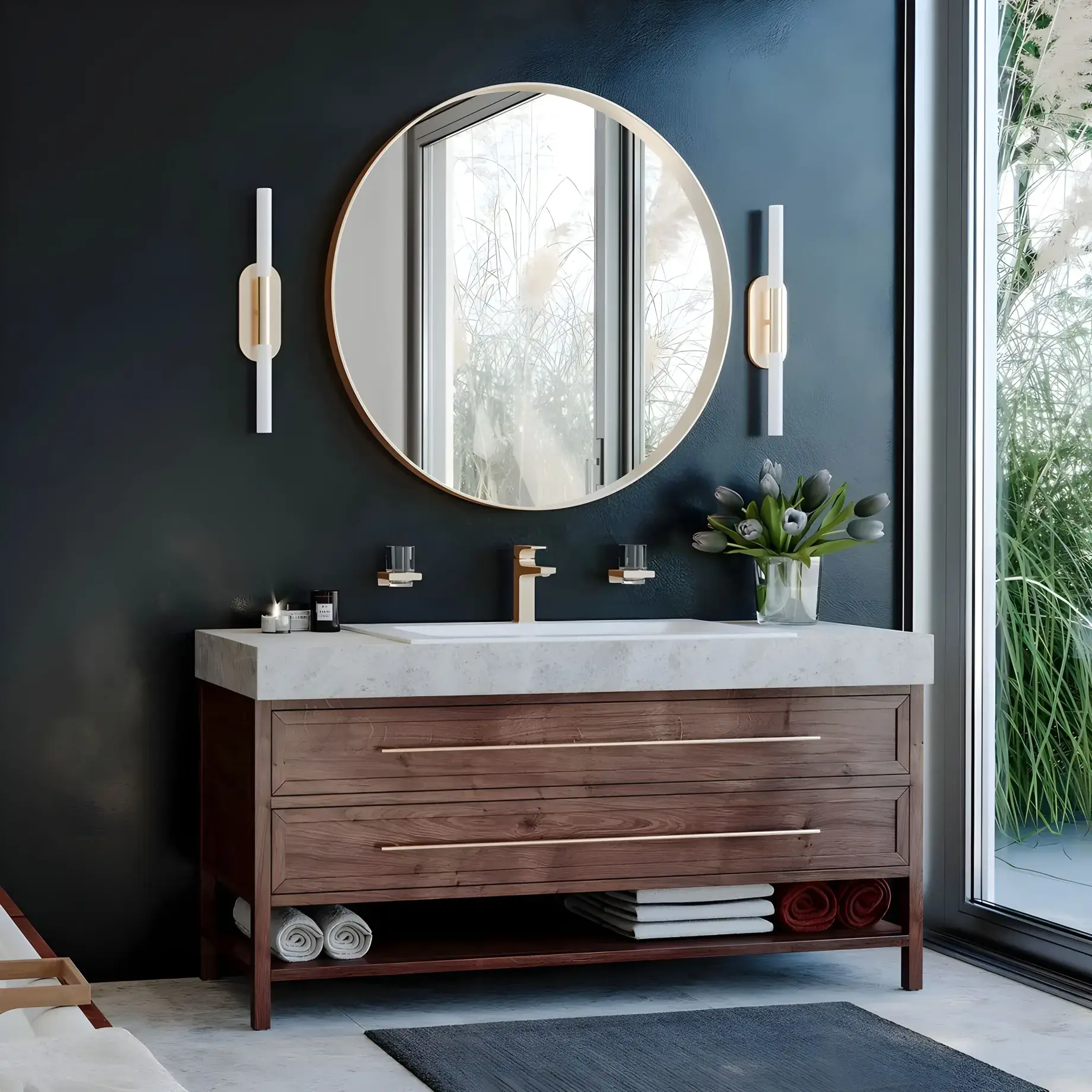 Змішувач для раковини Metropol Hansgrohe 32507140 Brushed Bronze — ракурс 3/4