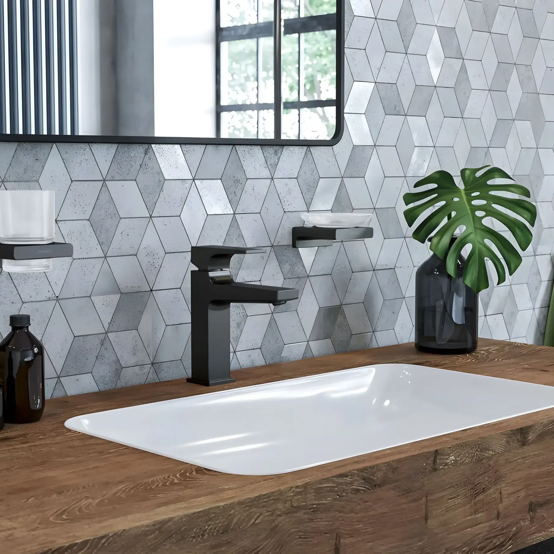Змішувач для раковини Metropol Hansgrohe 32507340 Brushed Black Chrome — бічний ракурс