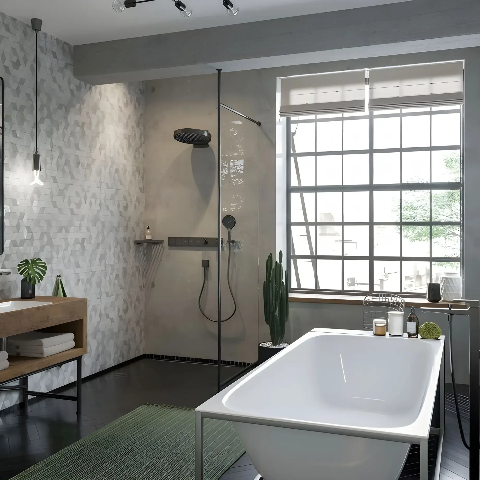 Змішувач для раковини Metropol Hansgrohe 32507340 Brushed Black Chrome — вид згори
