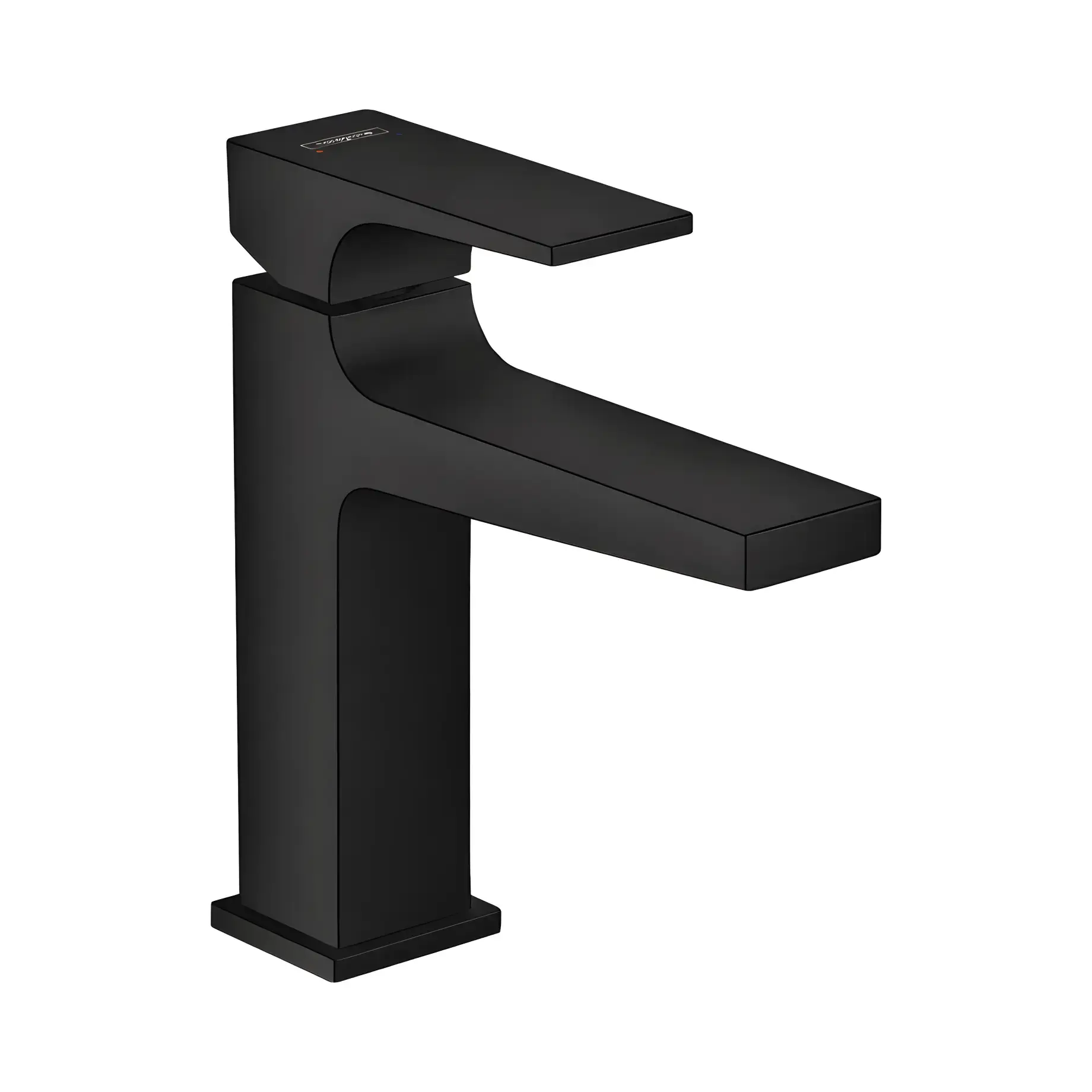 Змішувач для раковини Metropol Hansgrohe 32507670 Matt Black — вид на білому тлі