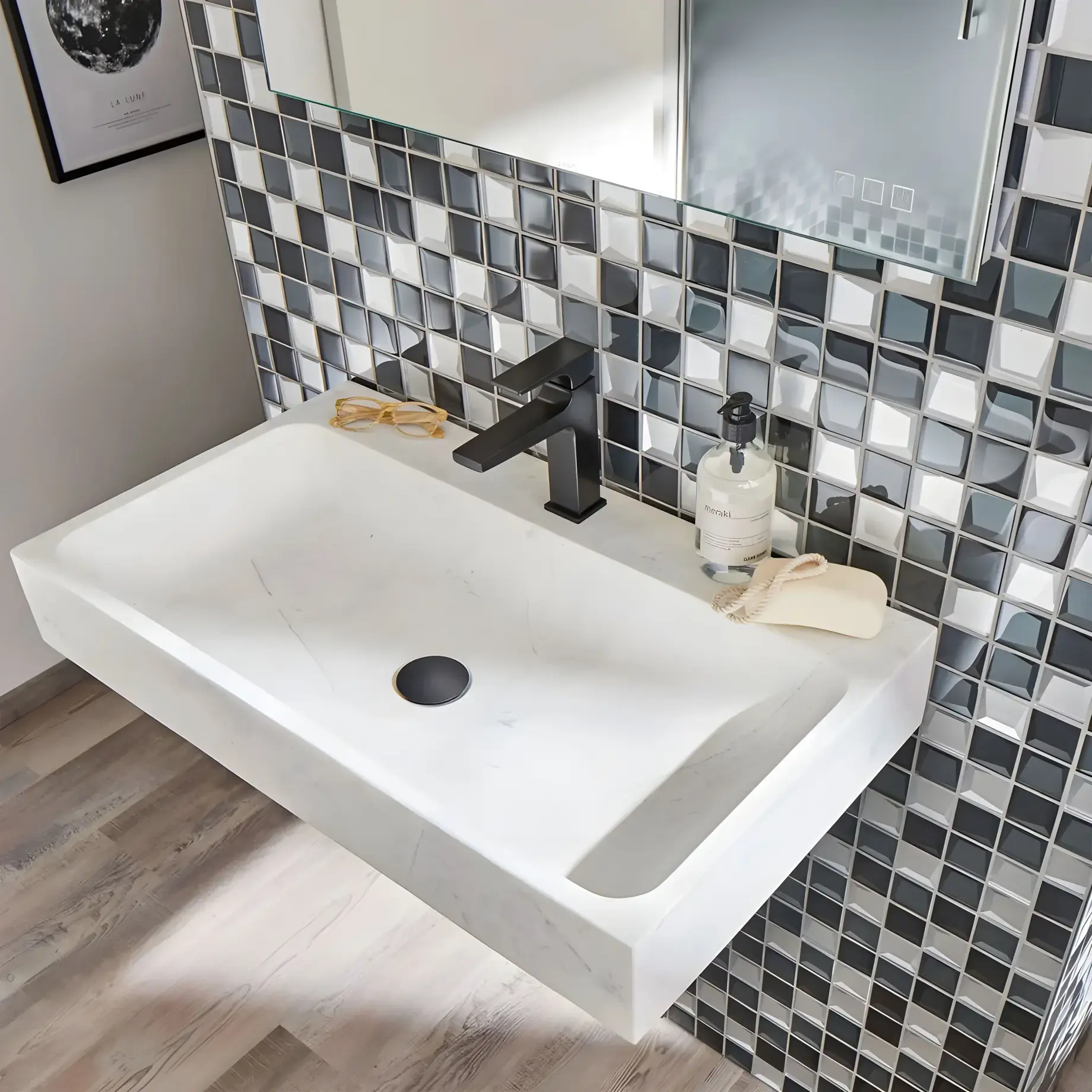 Змішувач для раковини Metropol Hansgrohe 32507670 Matt Black — вид згори