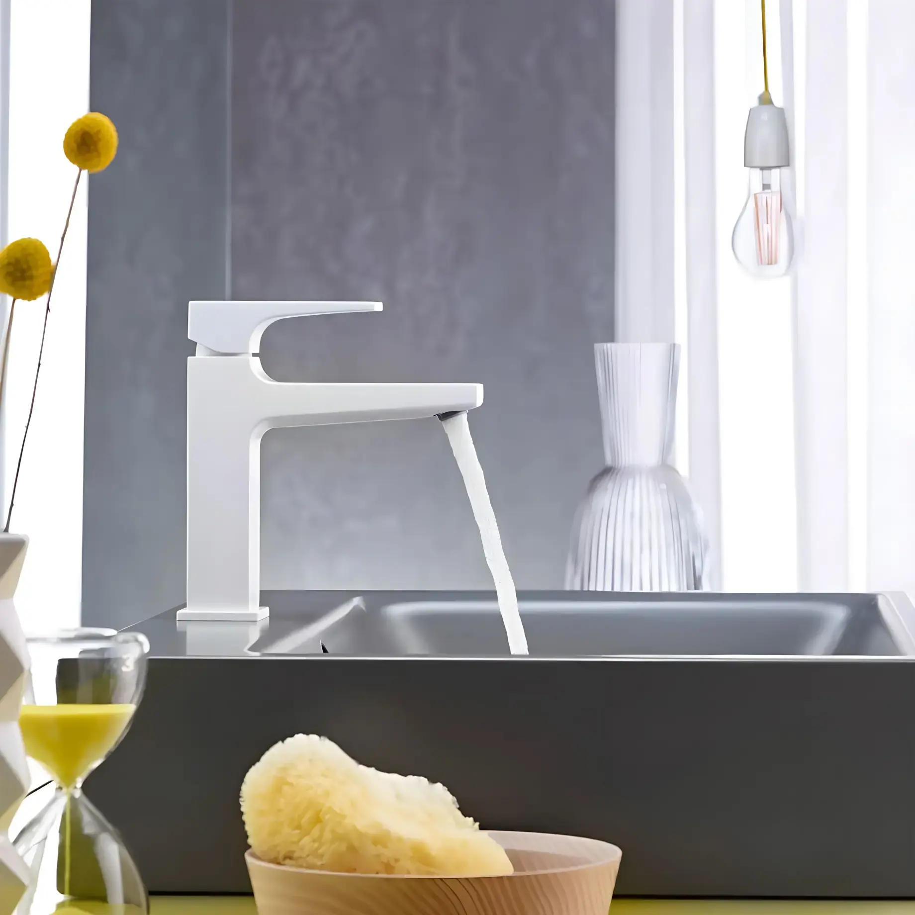 Змішувач для раковини Metropol Hansgrohe 32507700 White Matt — вид спереду