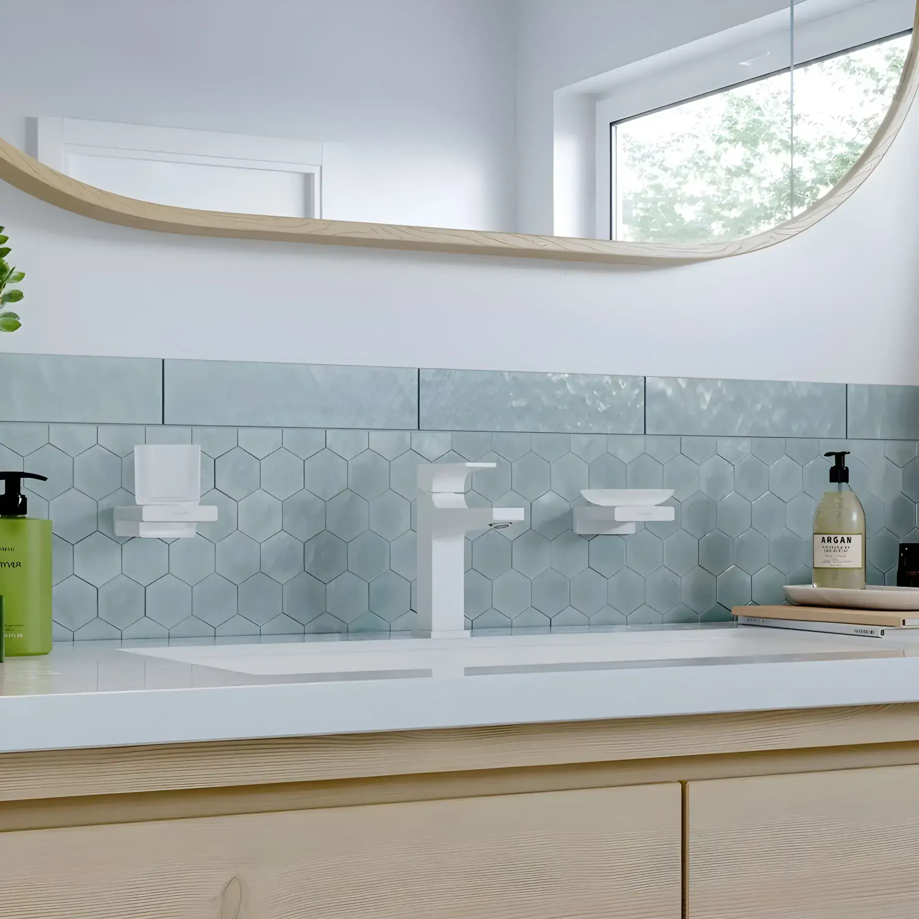 Змішувач для раковини Metropol Hansgrohe 32507700 White Matt — вид згори