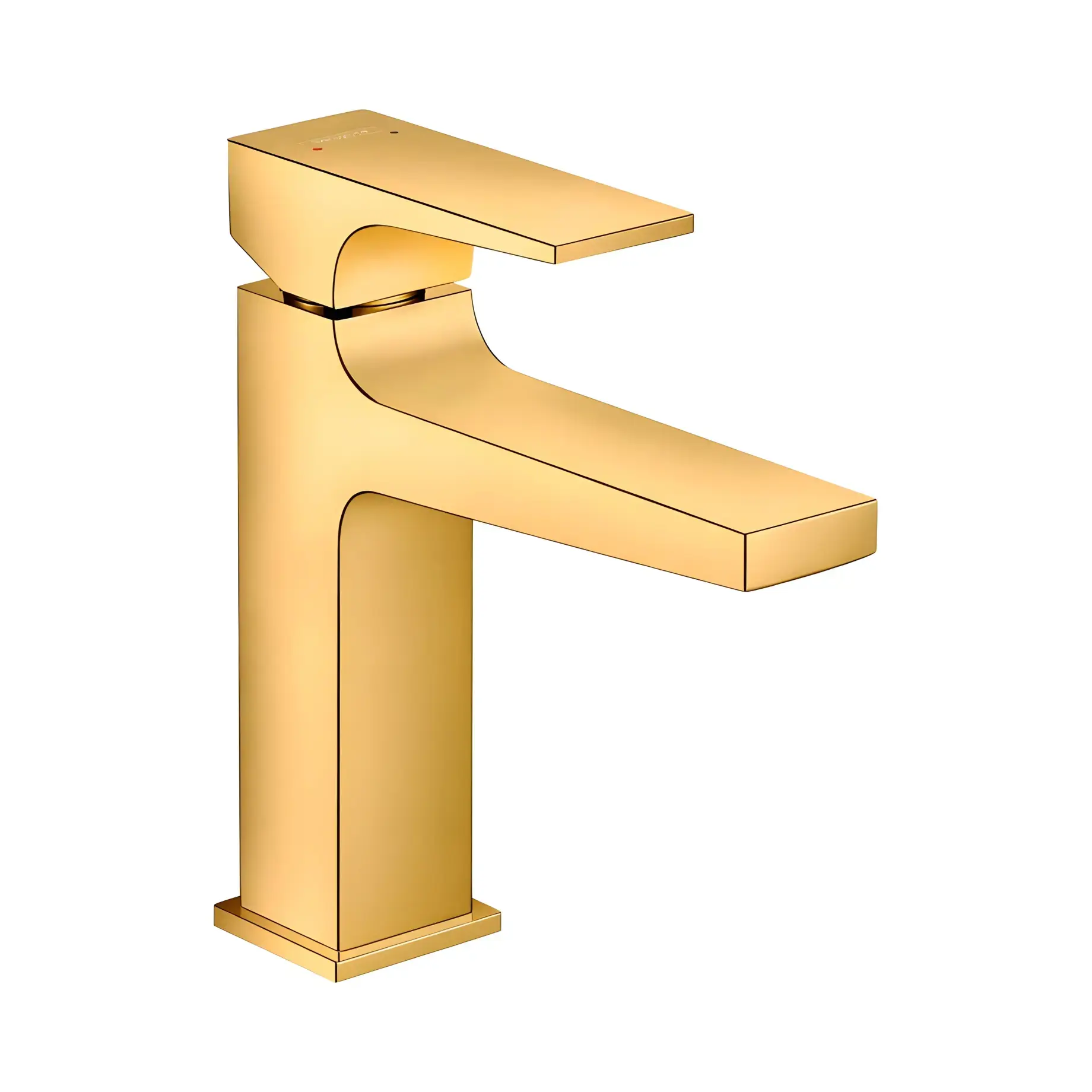 Змішувач для раковини Metropol Hansgrohe 32507990 Polished Gold Optic — вид на білому тлі