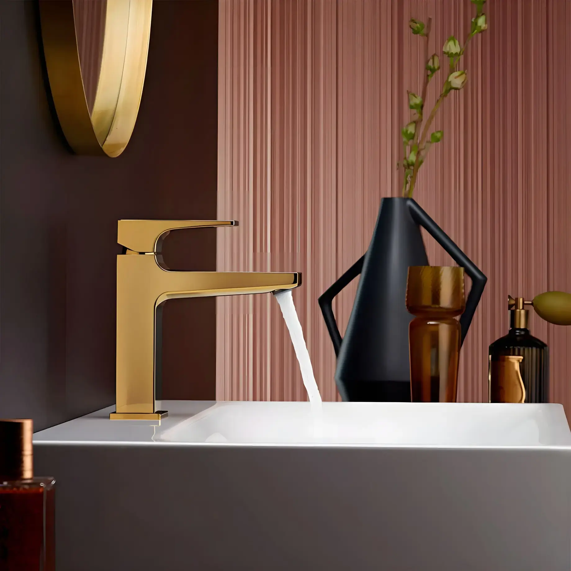 Змішувач для раковини Metropol Hansgrohe 32507990 Polished Gold Optic — вид спереду
