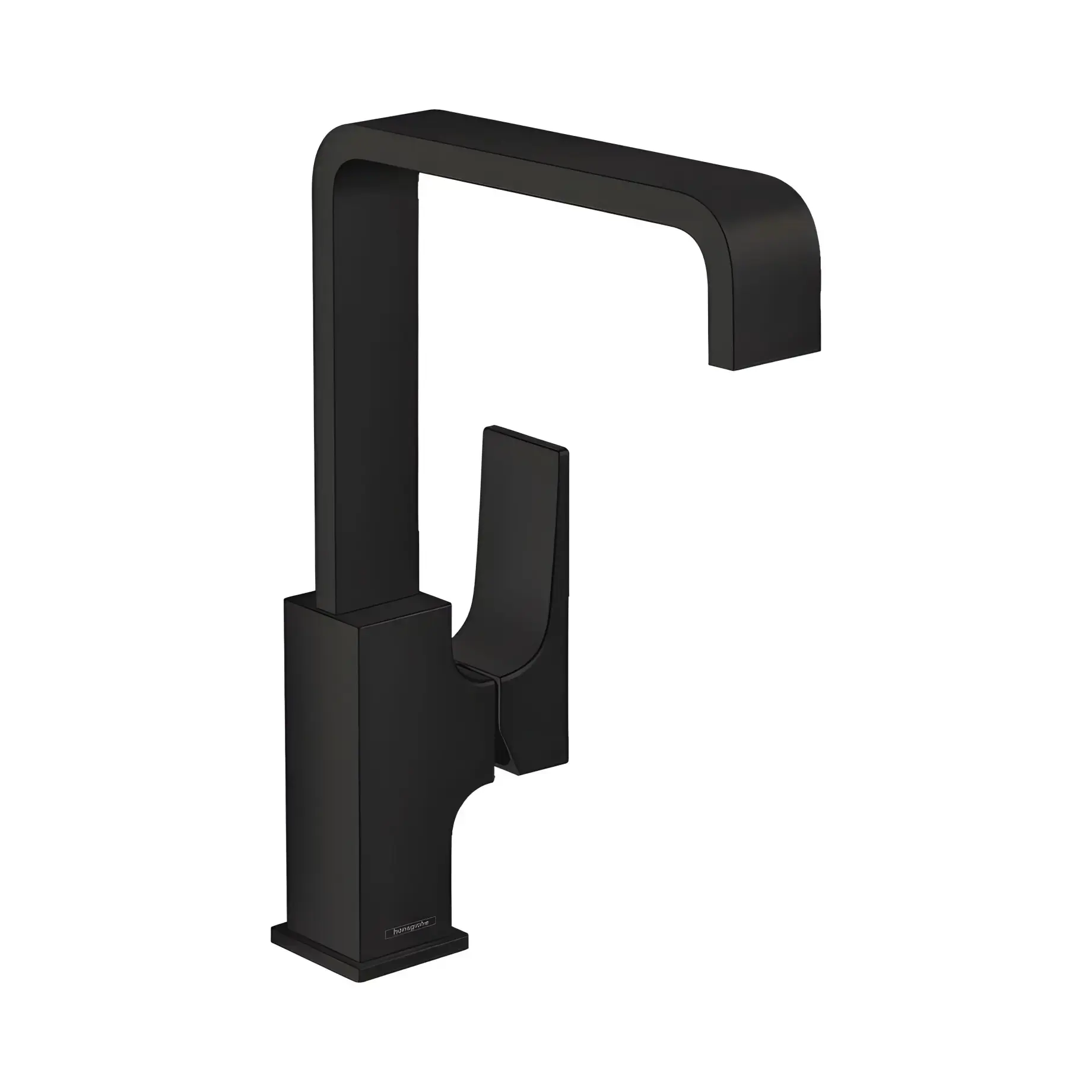 Змішувач для раковини Metropol Hansgrohe 32511670 Matt Black — вид на білому тлі