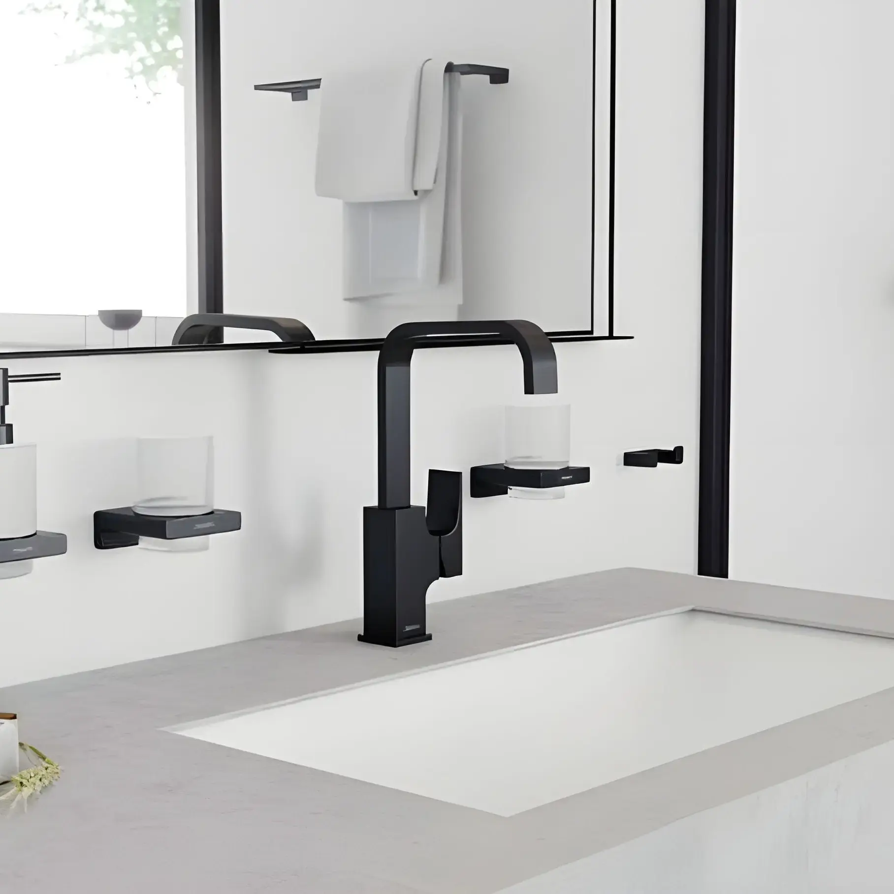 Змішувач для раковини Metropol Hansgrohe 32511670 Matt Black — вид спереду