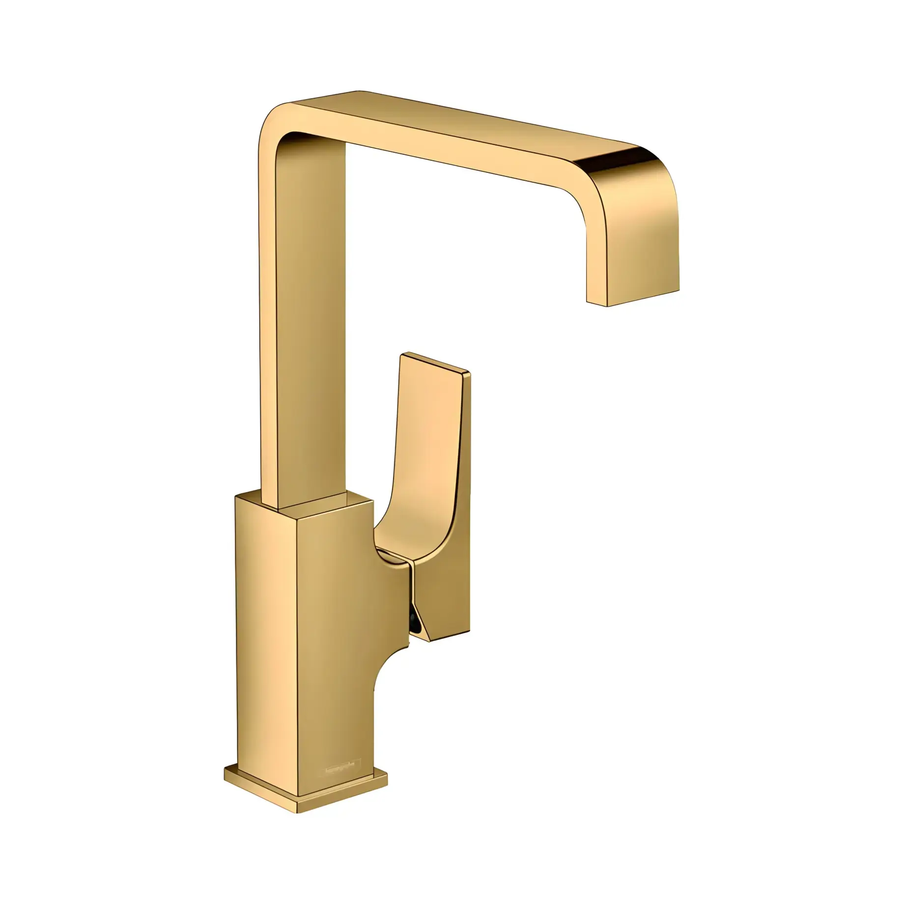 Змішувач для раковини Metropol Hansgrohe 32511990 Polished Gold Optic — вид на білому тлі