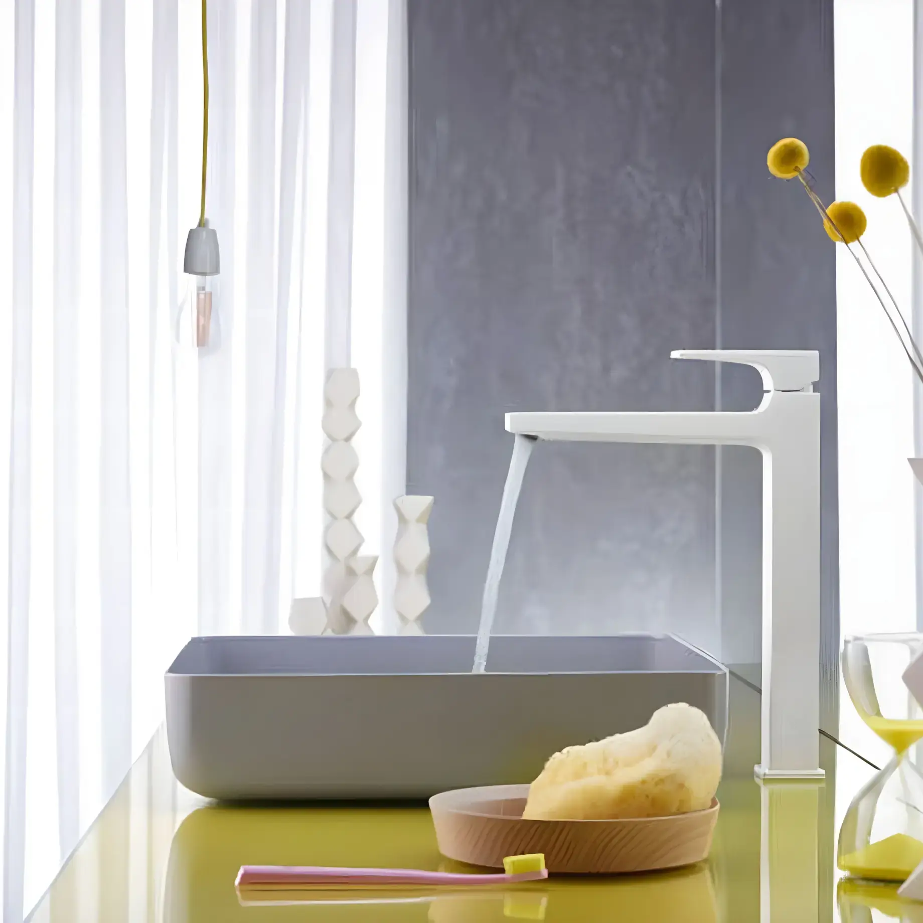 Змішувач для раковини Metropol Hansgrohe 32512700 White Matt — вид спереду