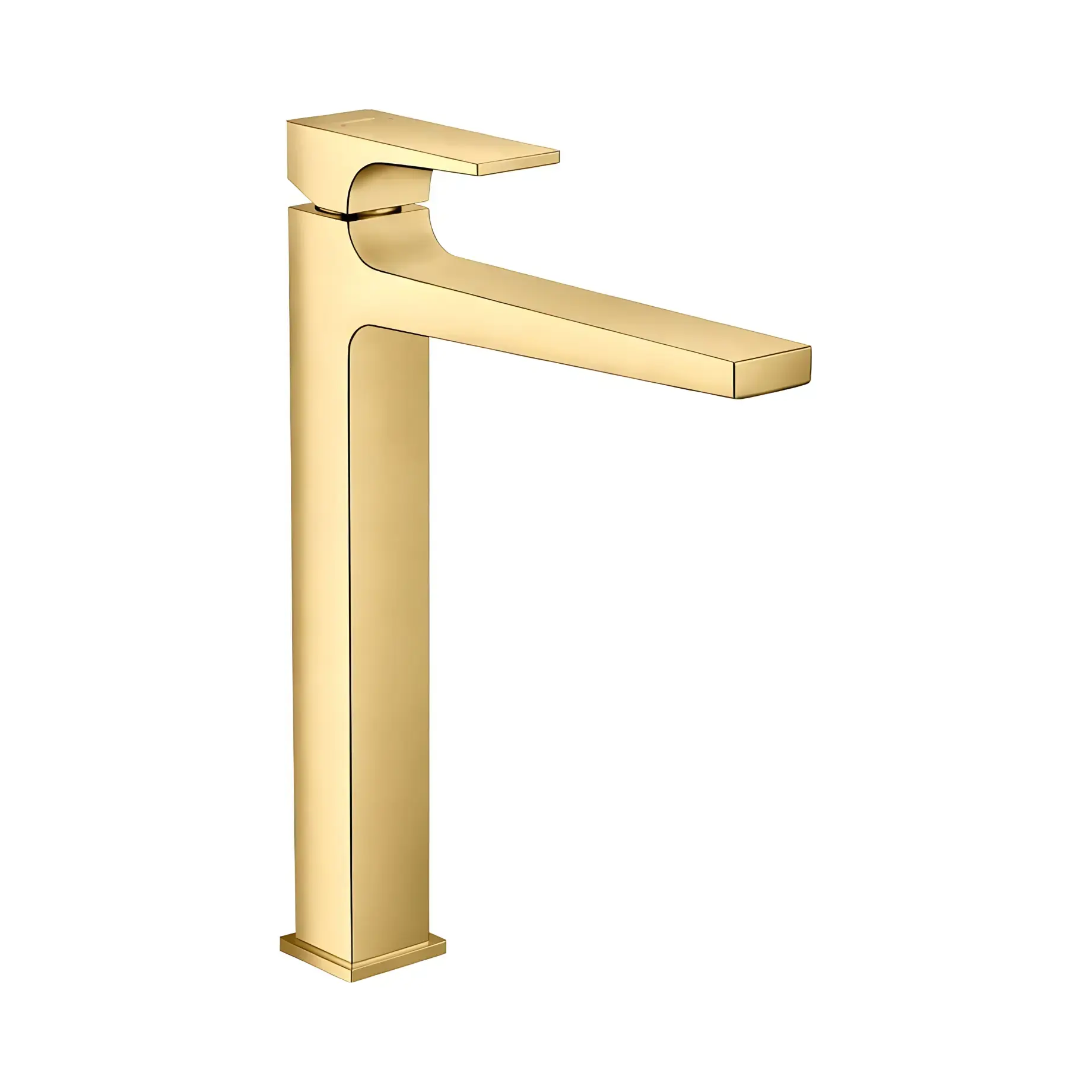 Змішувач для раковини Metropol Hansgrohe 32512990 Polished Gold Optic — вид на білому тлі