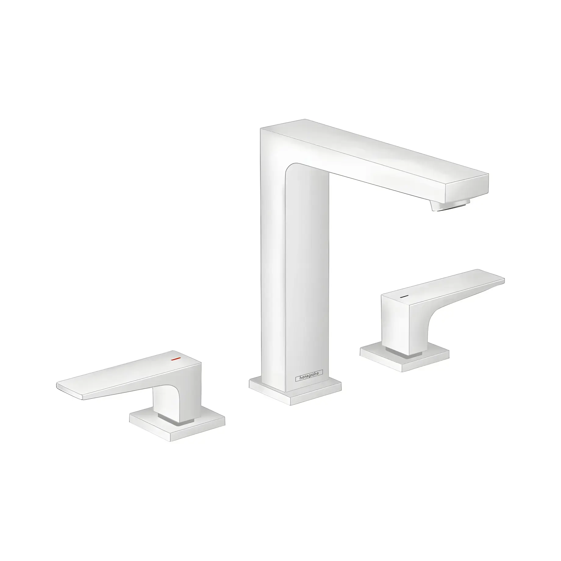 Змішувач для раковини Metropol Hansgrohe 32515700 White Matt — вид на білому тлі