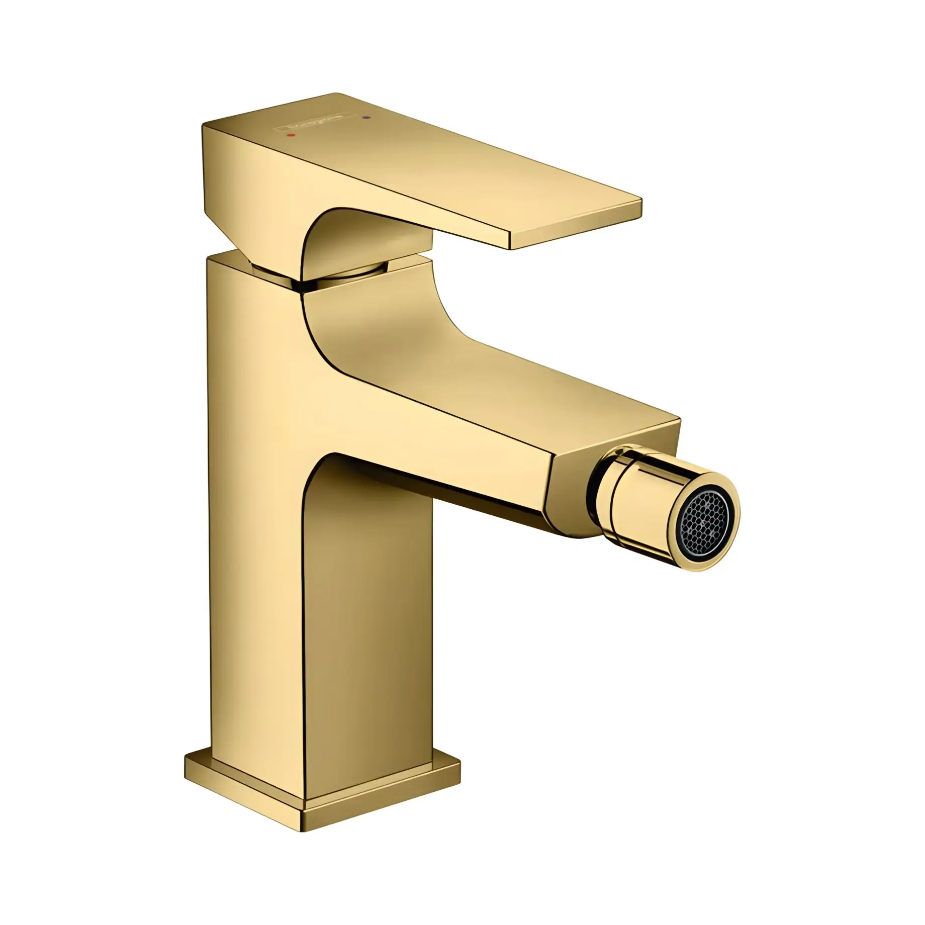 Змішувач для біде Metropol Hansgrohe 32520990 Polished Gold Optic — вид на білому тлі