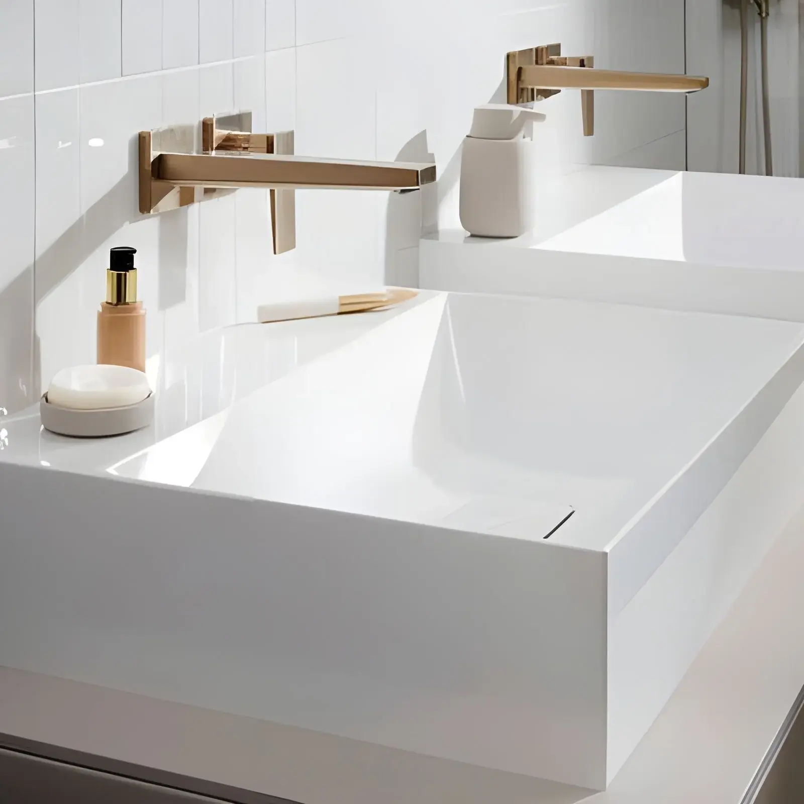 Змішувач для раковини Metropol Hansgrohe 32526140 Brushed Bronze — вид ззаду