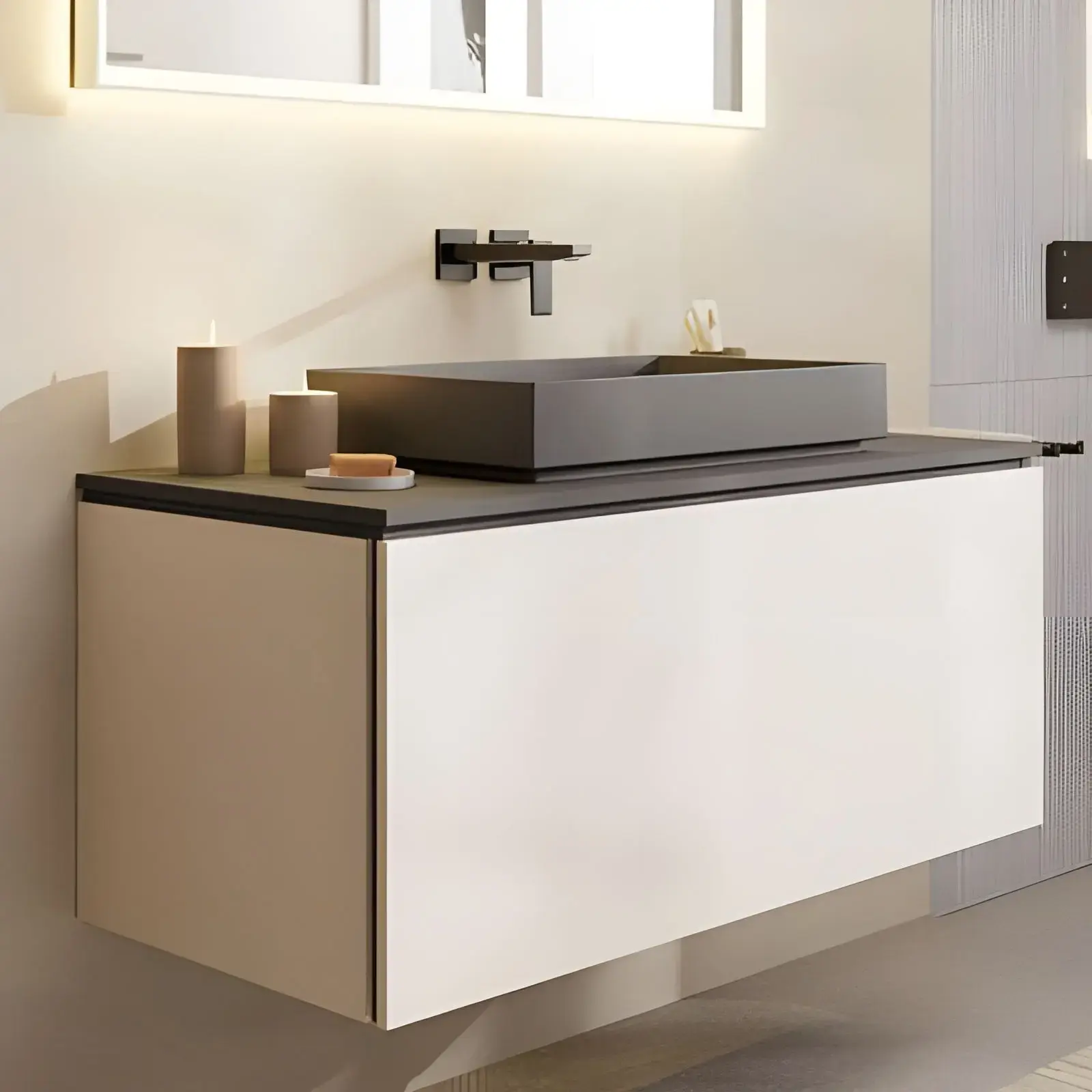 Змішувач для раковини Metropol Hansgrohe 32526340 Brushed Black Chrome — бічний ракурс