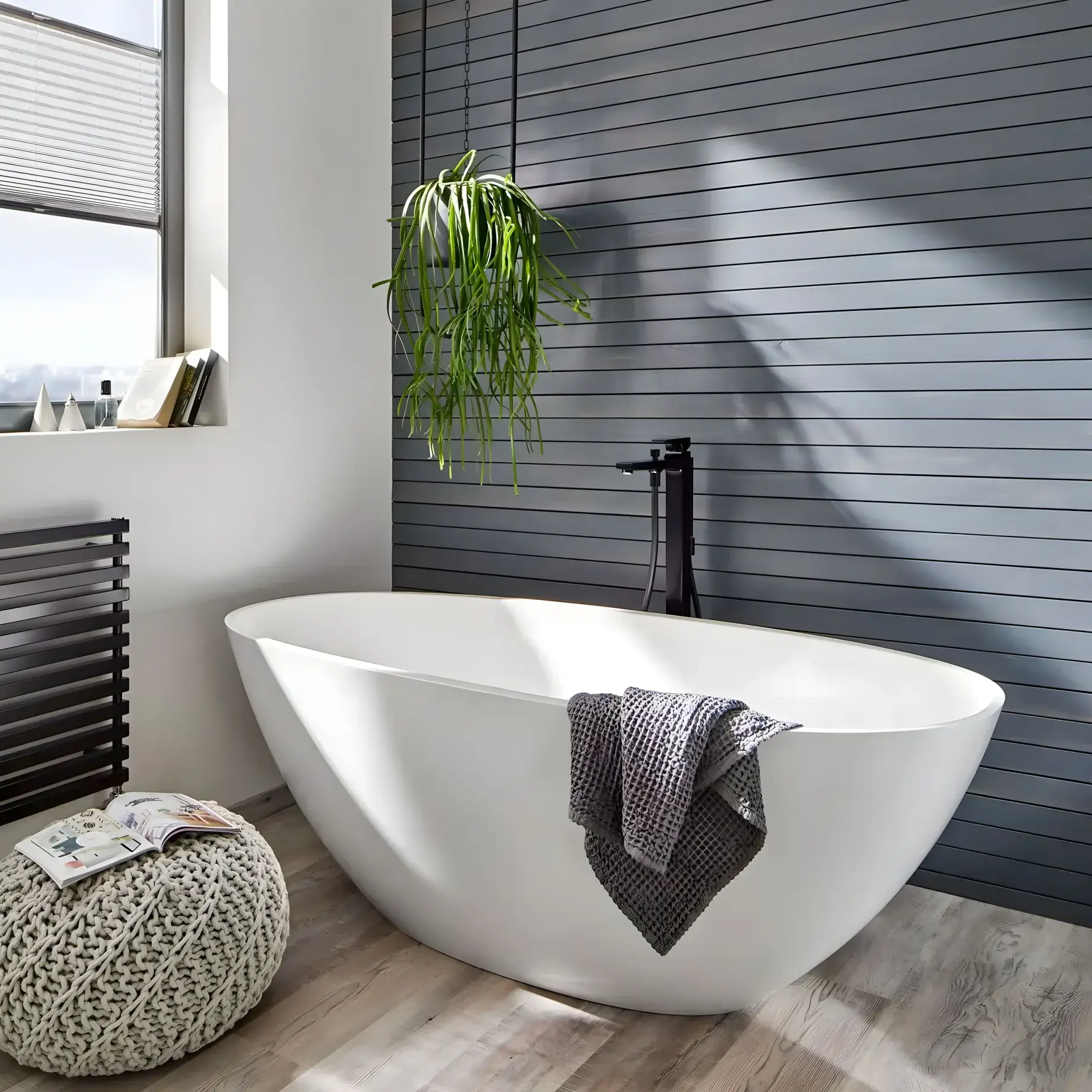 Змішувач для ванни Metropol Hansgrohe 32532670 Matt Black — вид спереду