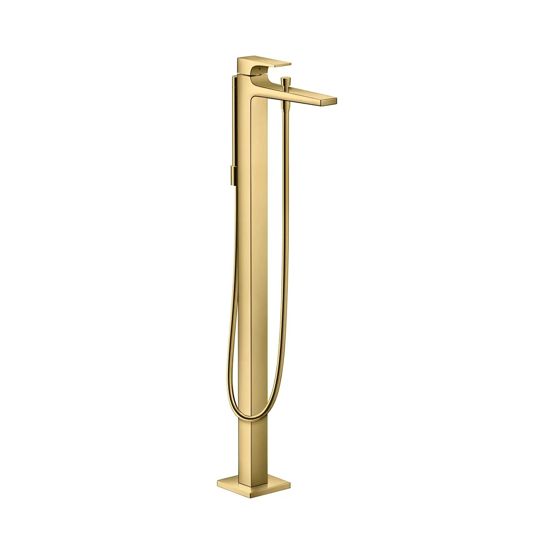 Змішувач для ванни Metropol Hansgrohe 32532990 Polished Gold Optic — вид на білому тлі