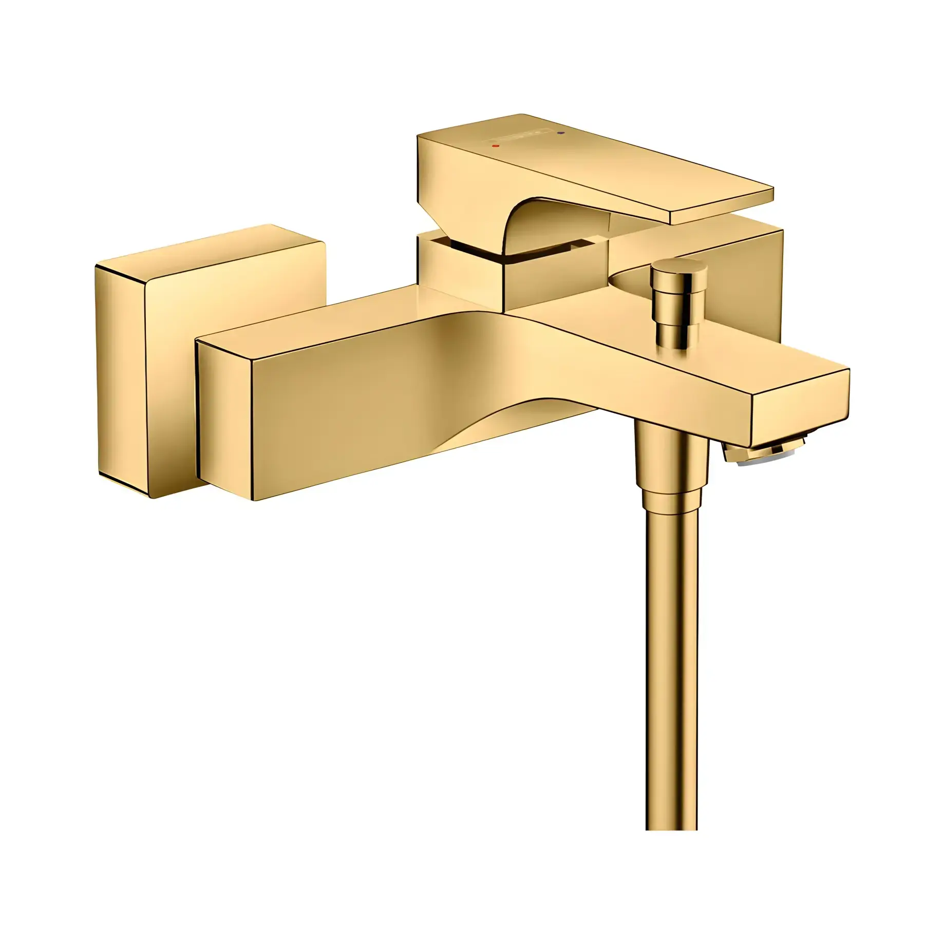 Змішувач для ванни Metropol Hansgrohe 32540990 Polished Gold Optic — вид на білому тлі