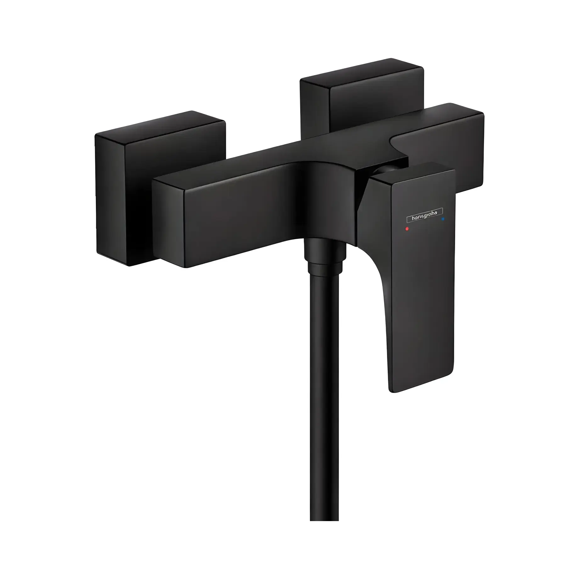 Змішувач для душу Metropol Hansgrohe 32560670 Matt Black — вид на білому тлі