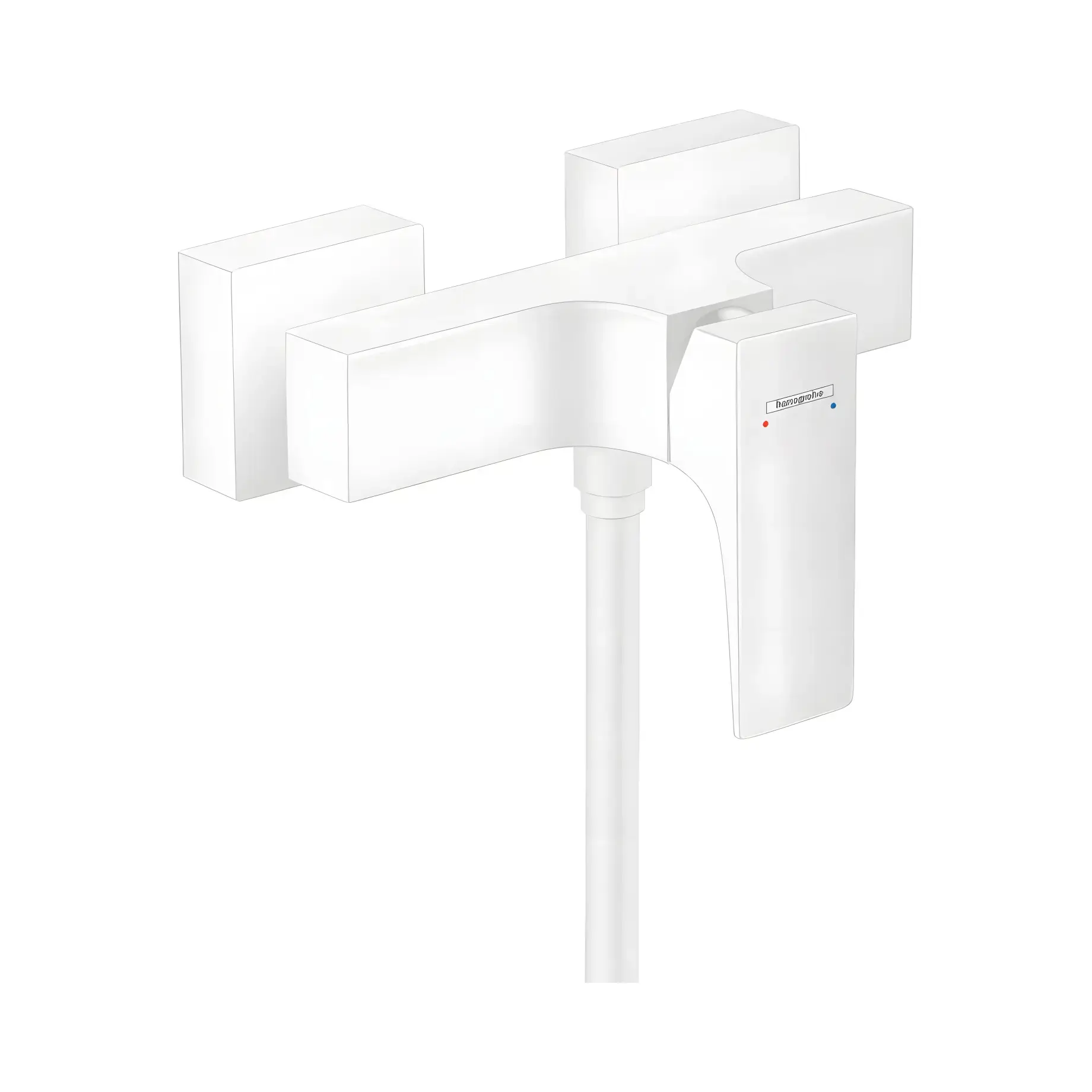 Змішувач для душу Metropol Hansgrohe 32560700 White Matt — вид на білому тлі